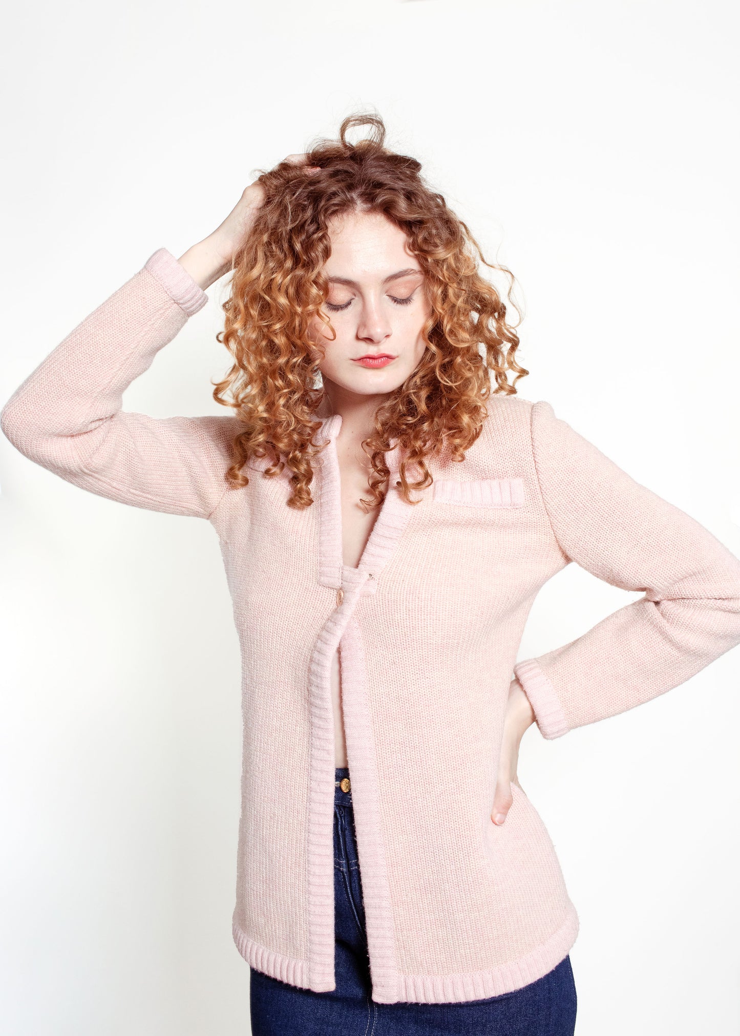 Courreges Pale Pink Sweater - The Kit Vintage