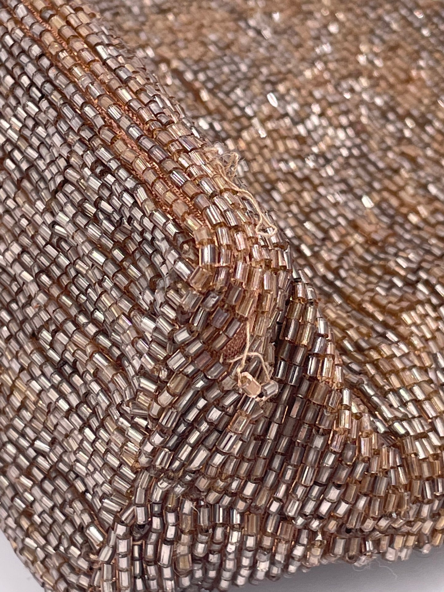 Brown Beaded Clutch Purse