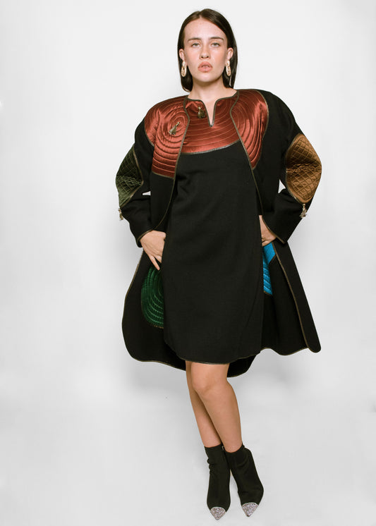 Geoffrey Beene 1983 Tassel Patchwork Coat & Dress - The Kit Vintage