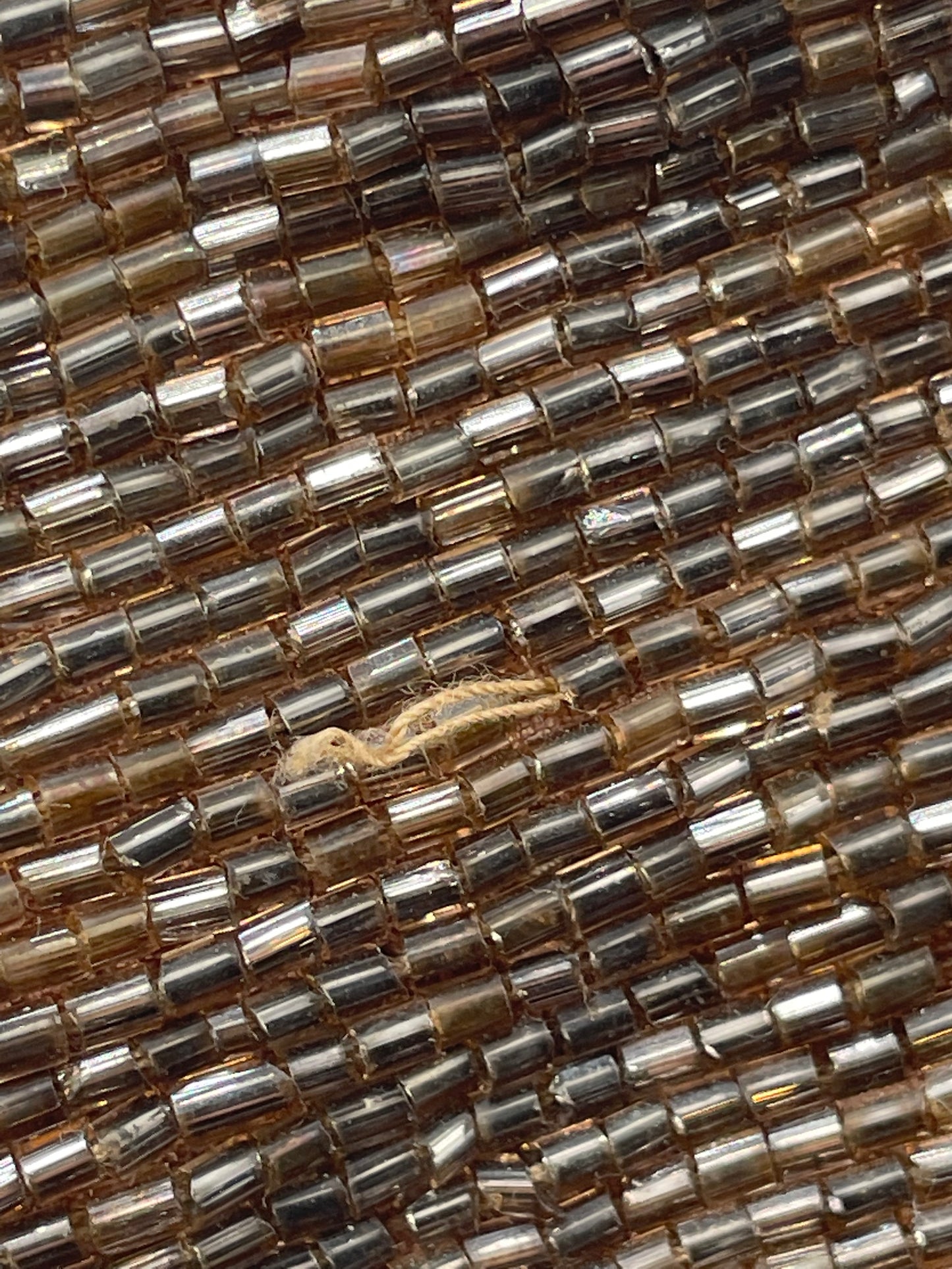 Brown Beaded Clutch Purse