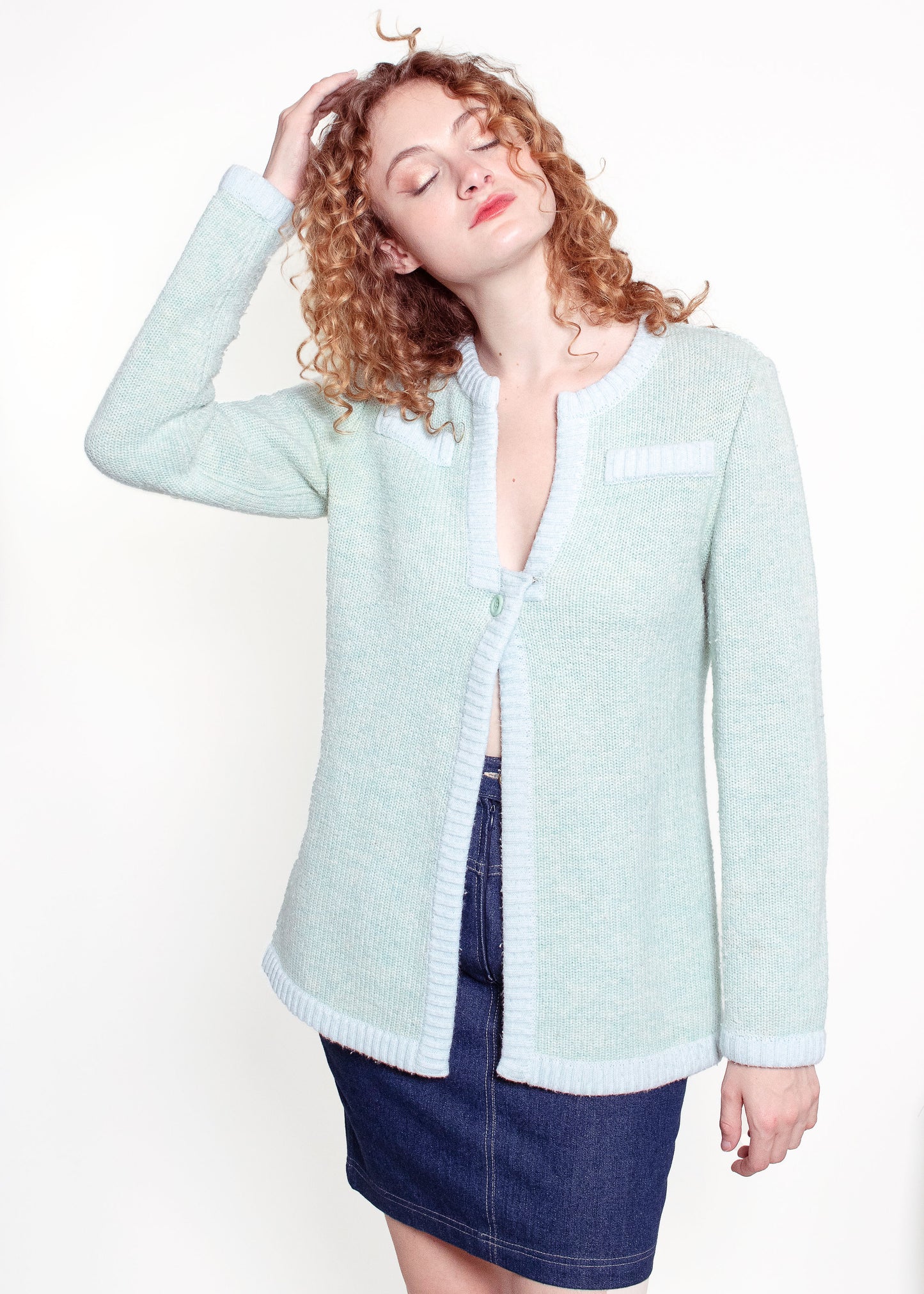 Courreges Pale Blue Sweater - The Kit Vintage