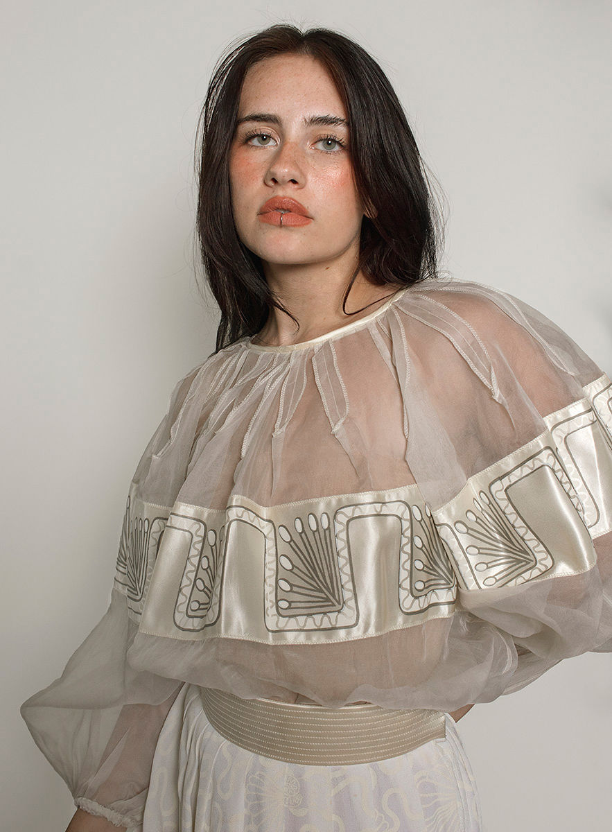 Zandra Rhodes White Skirt Set - The Kit Vintage