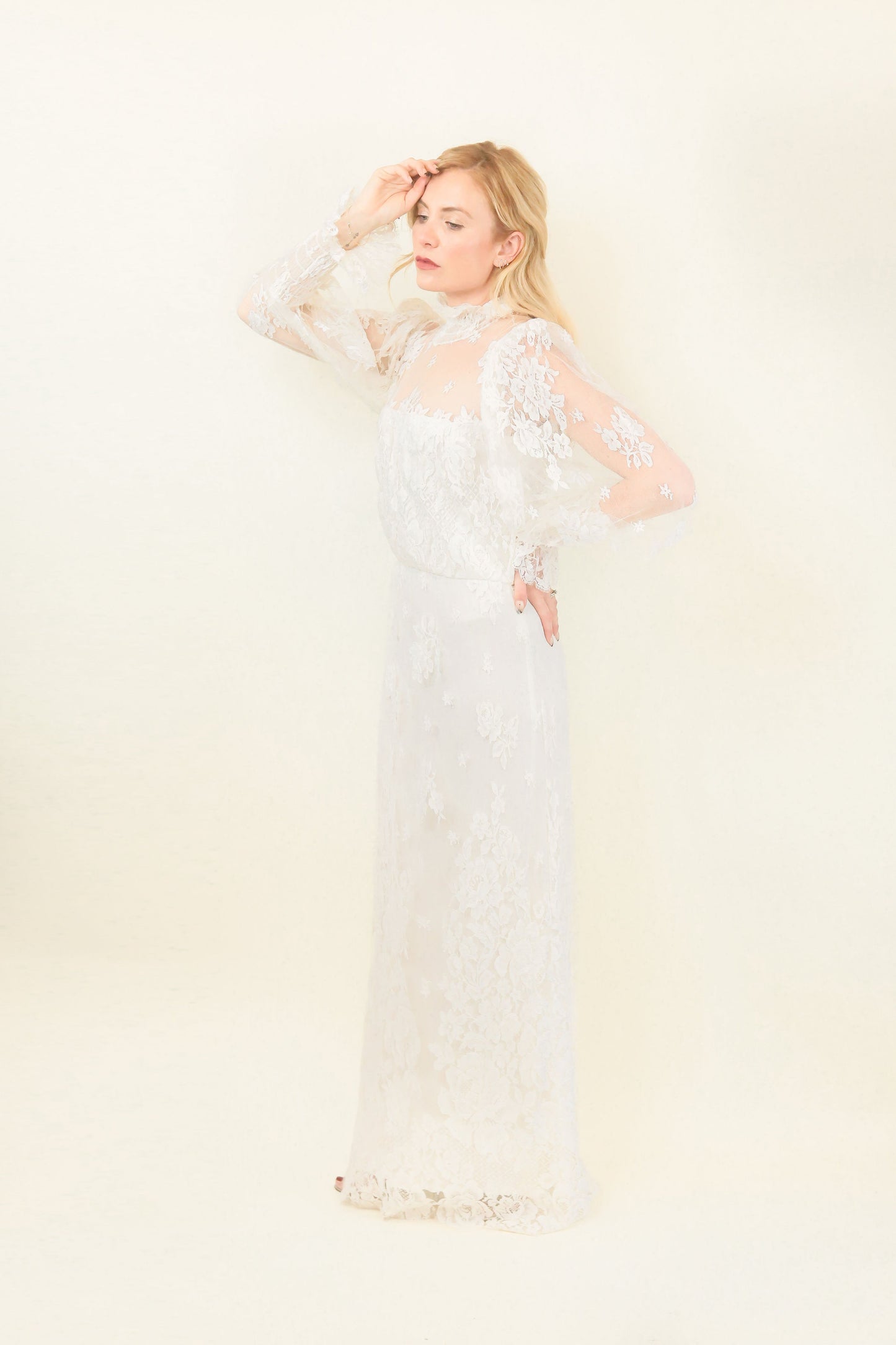 I. Magnin 70's Lace Gown - The Kit Vintage