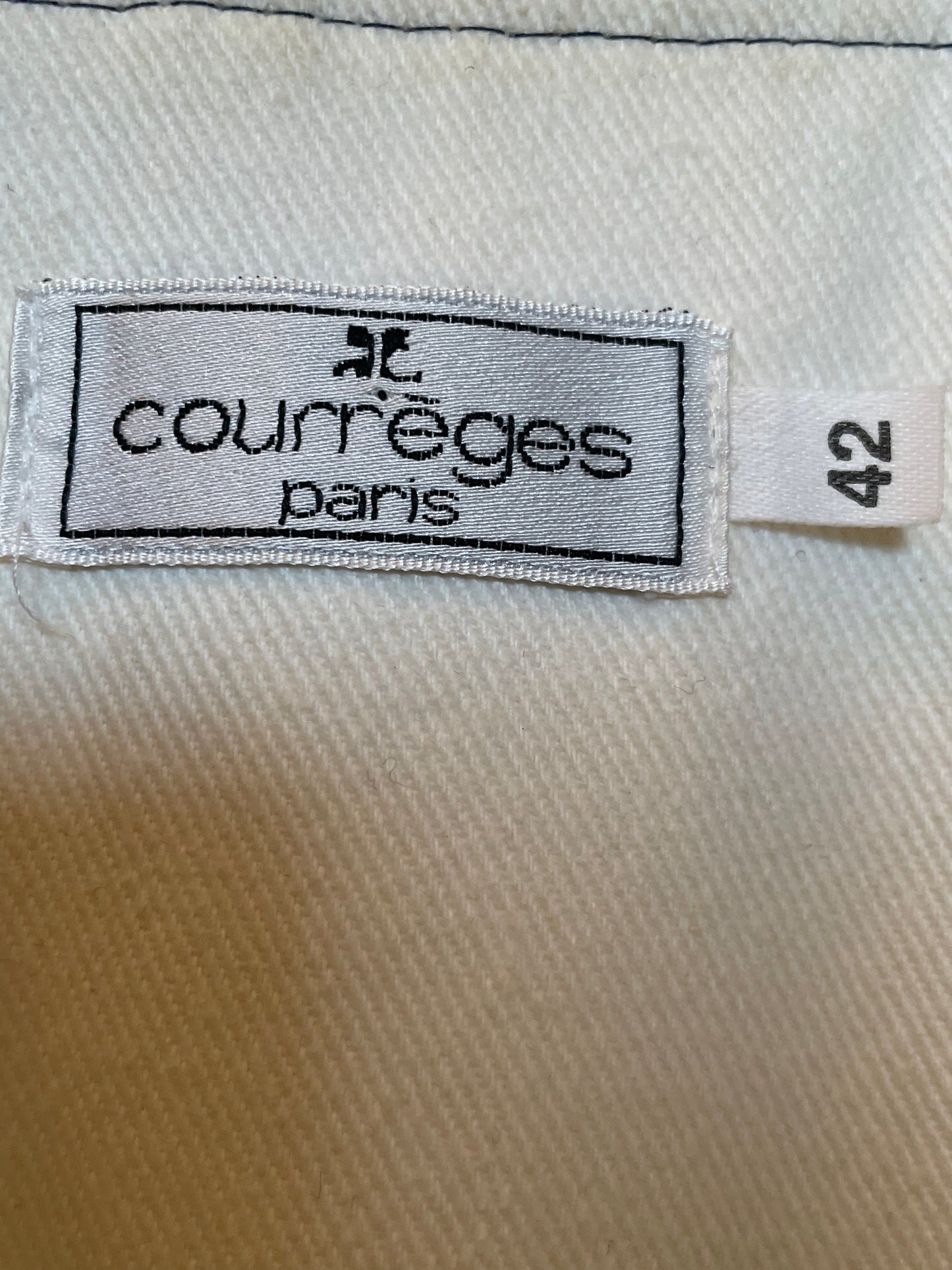Courreges White Short Overalls