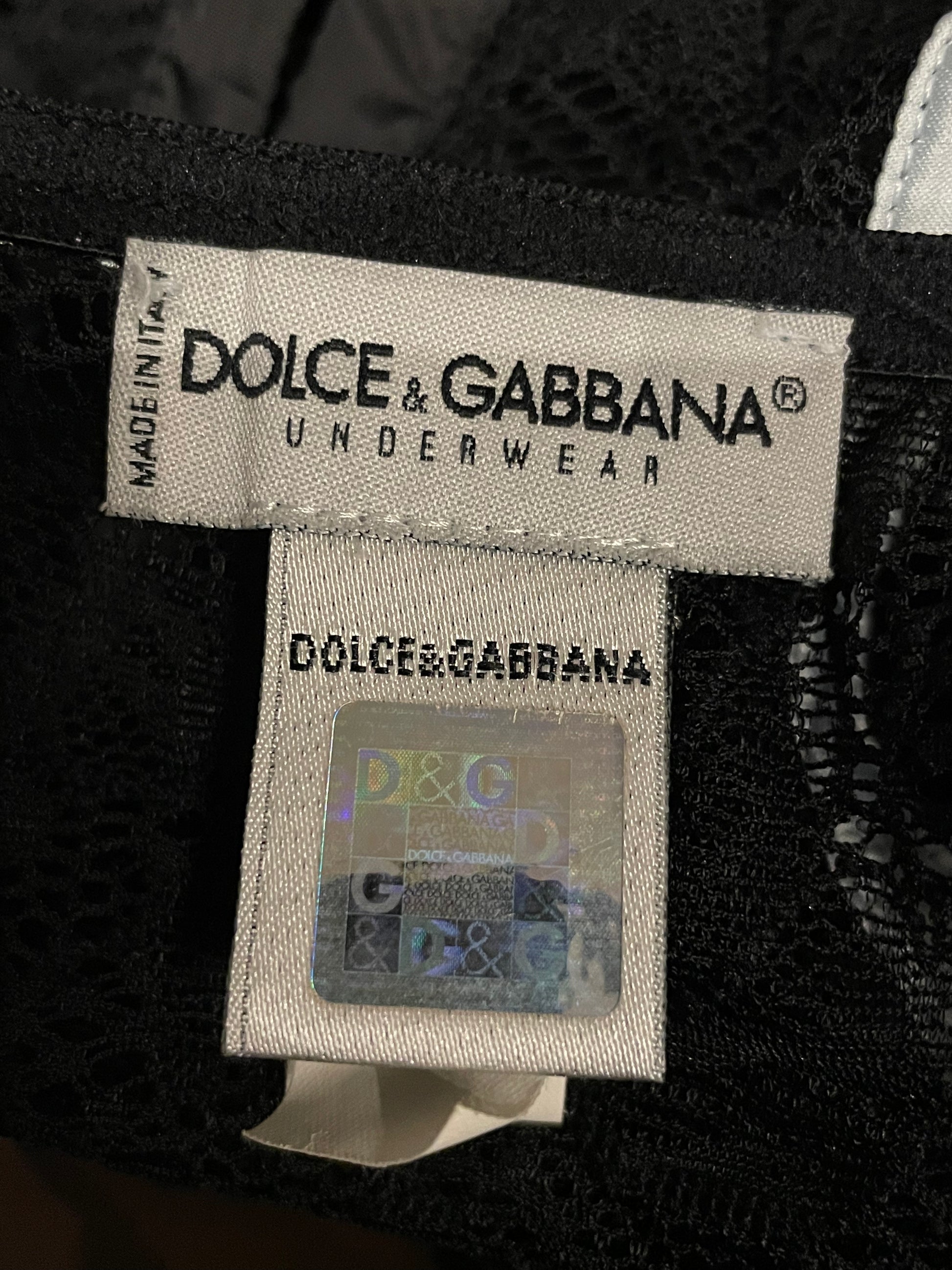 Dolce & Gabbana Black Lace Bustier - The Kit Vintage