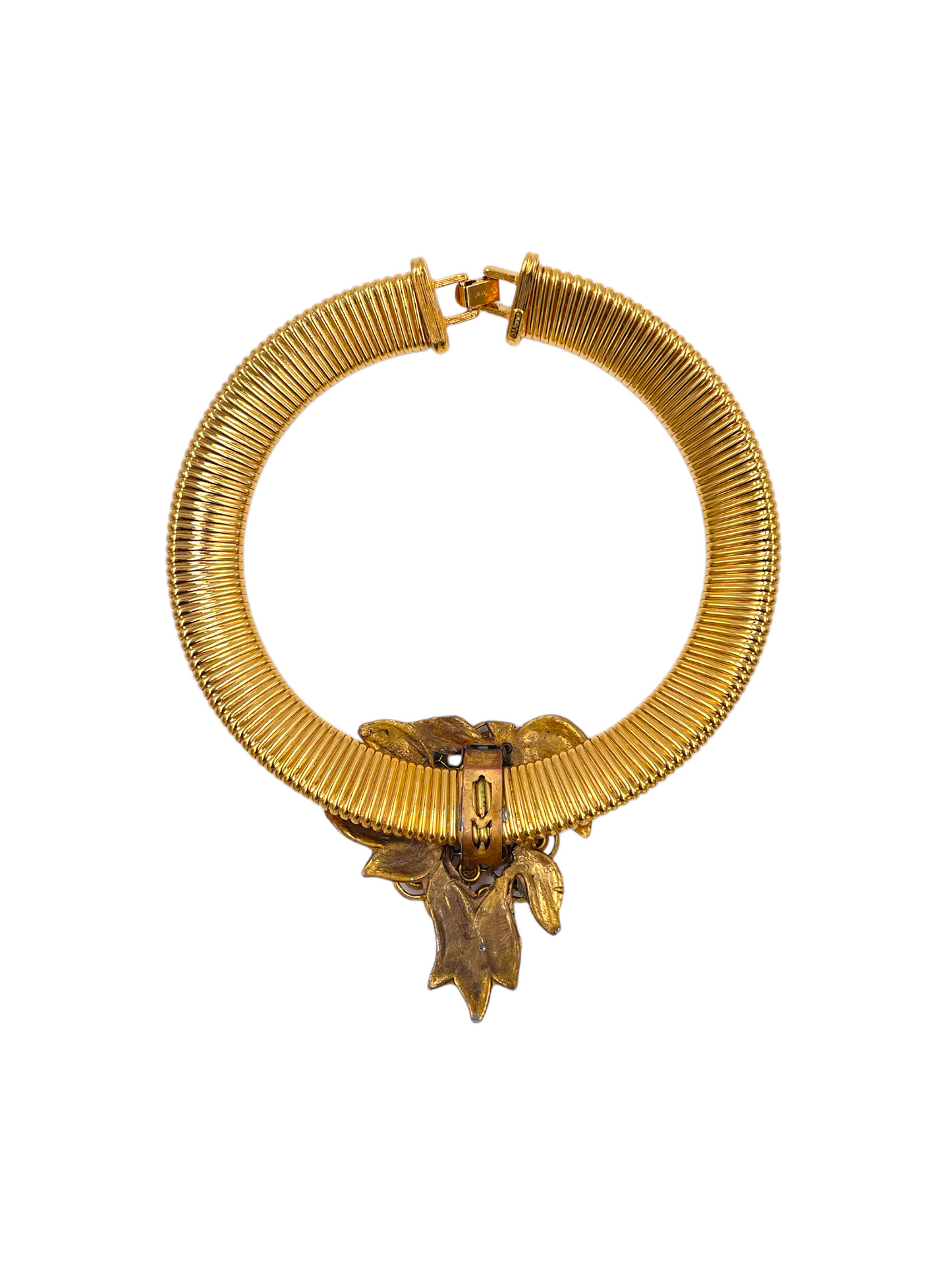 Monet Tubogos Necklace with Large Crystal Pendant - The Kit Vintage
