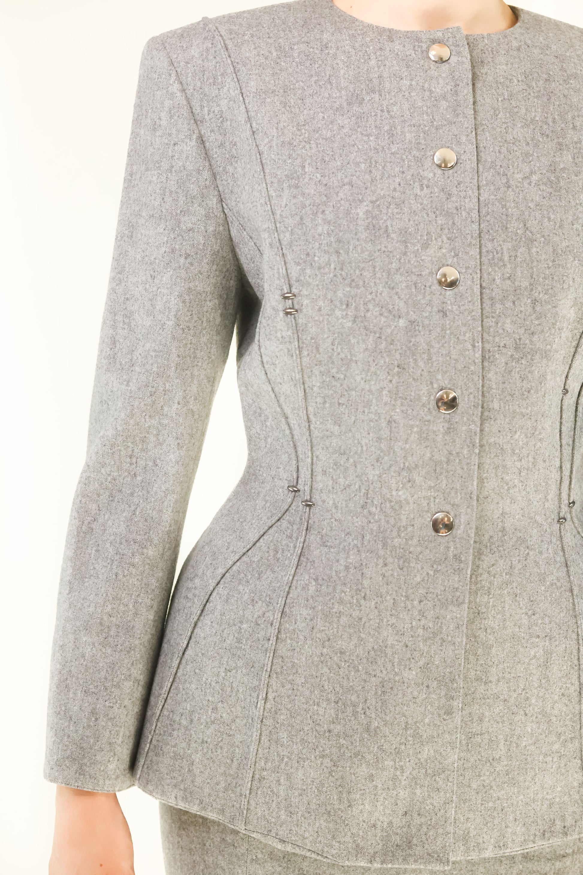 Claude Montana Gray Wool Suit - The Kit Vintage