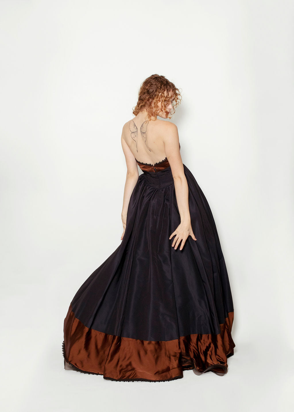 Saks Fifth Ave Navy Strapless Princess Gown - The Kit Vintage