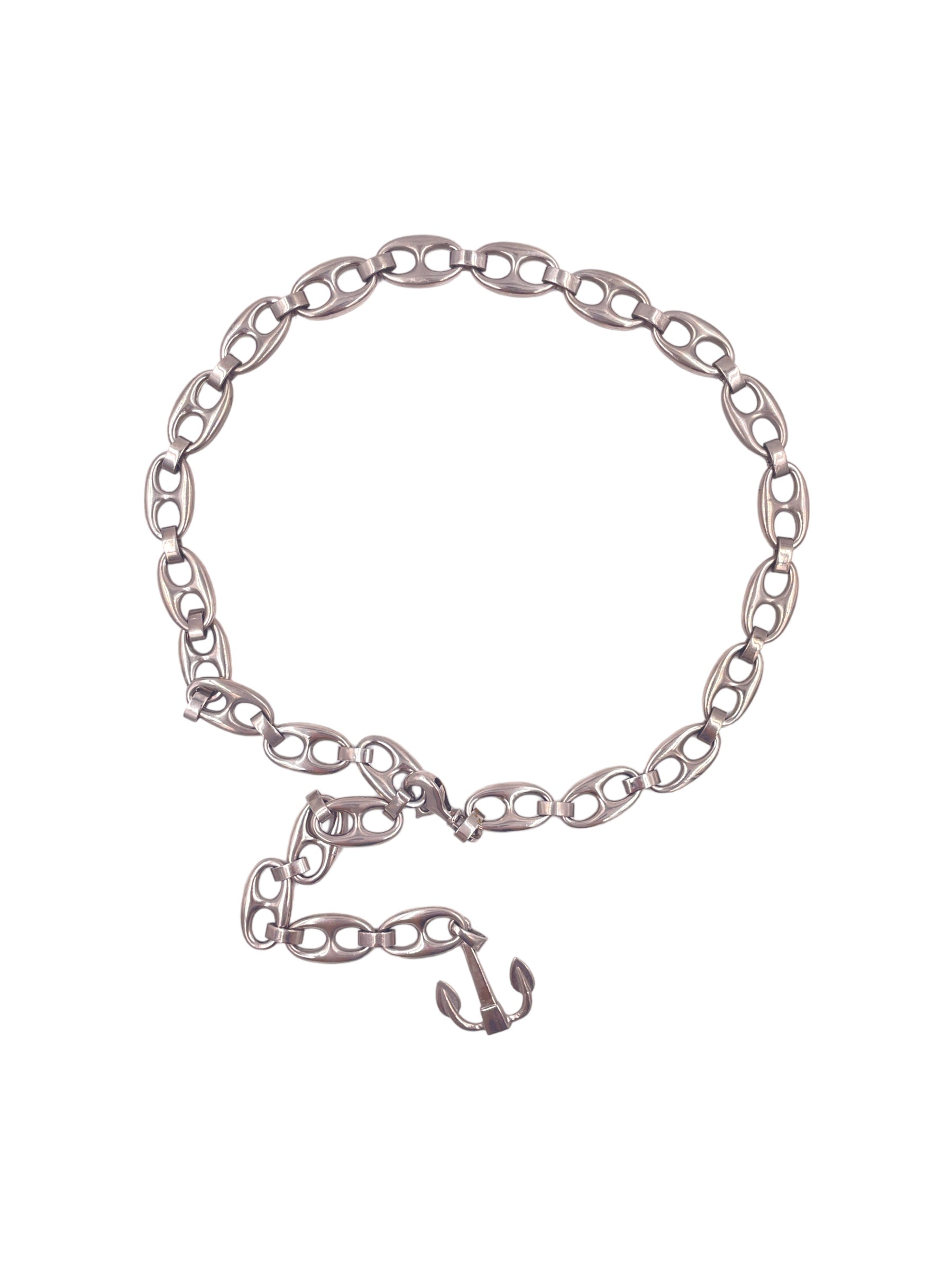 Gucci 1970's Silver Metal Anchor Belt - The Kit Vintage