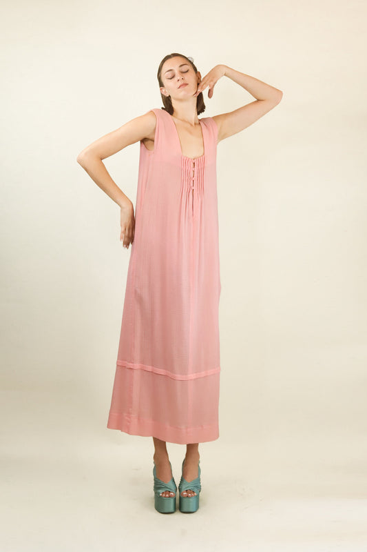 Courreges Pink Gauze Dress - The Kit Vintage