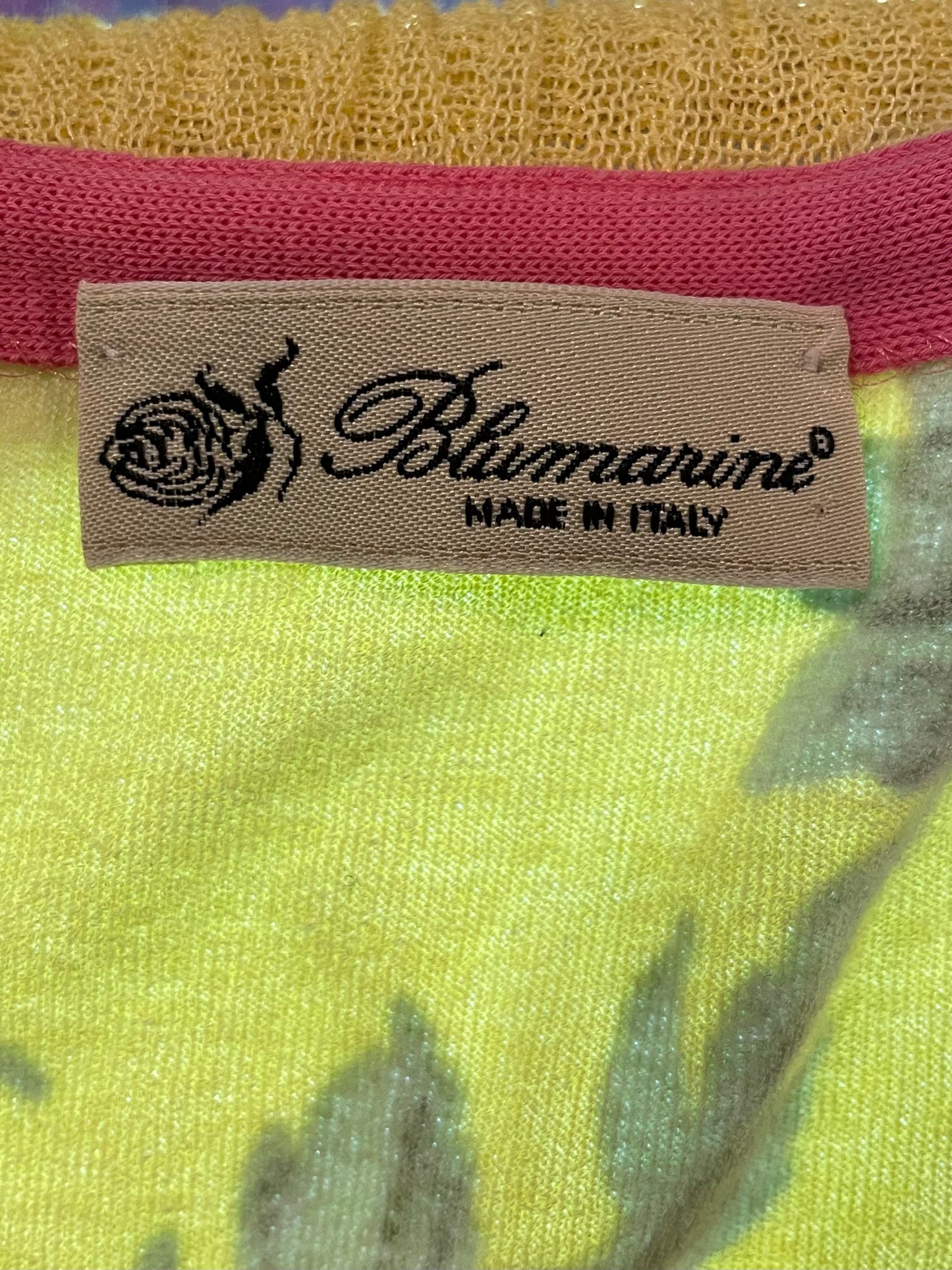 Blumarine Yellow Floral sweater - The Kit Vintage