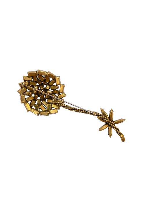 Citrine Style Flower Brooch - The Kit Vintage