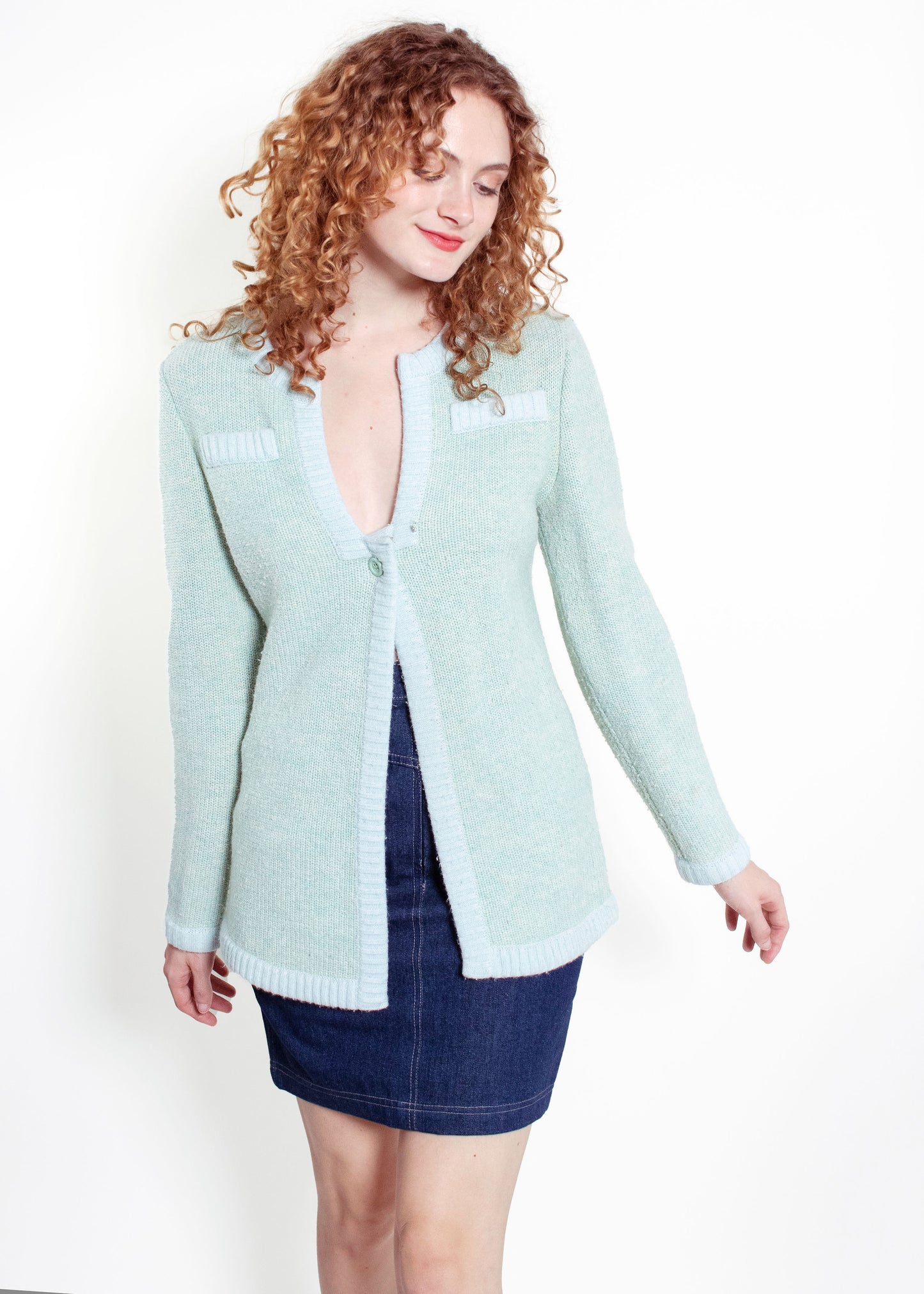 Courreges Pale Blue Sweater - The Kit Vintage