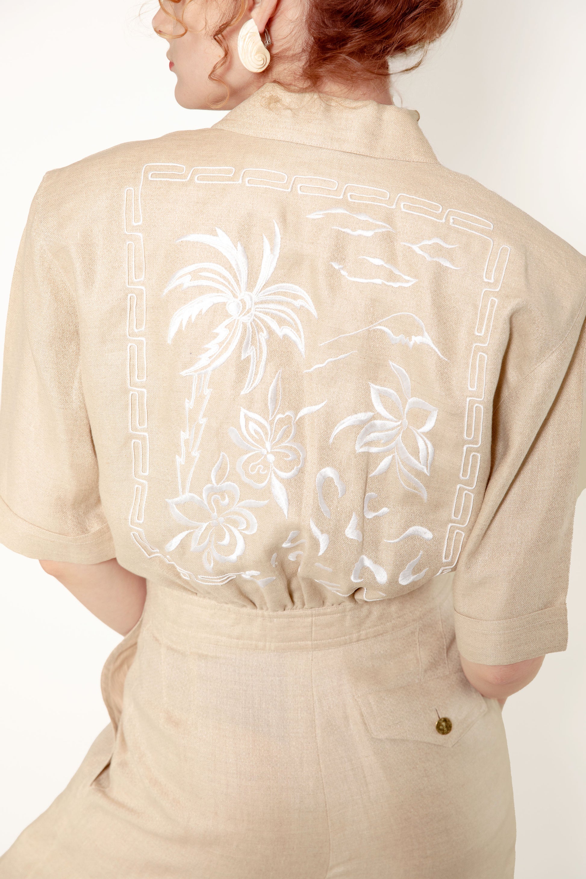 Escada Linen Jumpsuit - The Kit Vintage