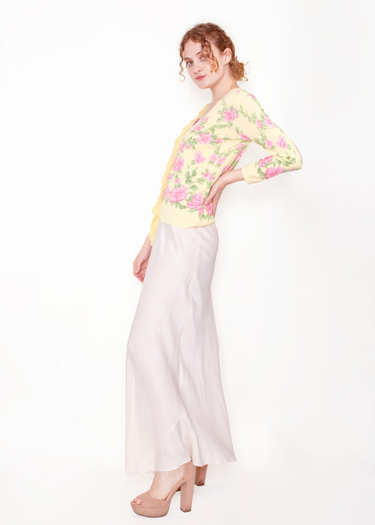 Blumarine Yellow Floral sweater - The Kit Vintage