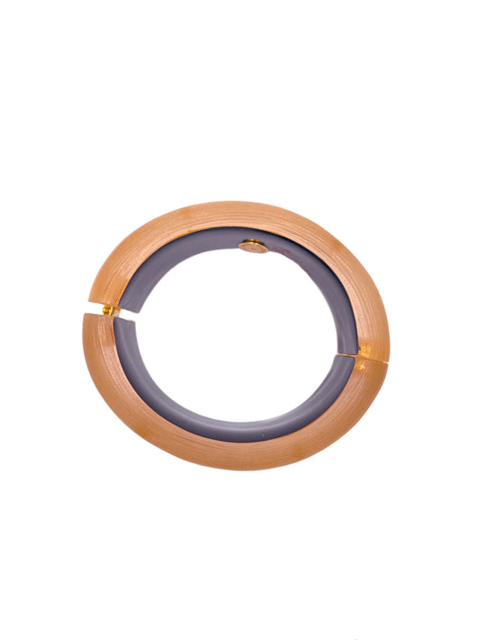 Alexis Bittar Gold Lucite Wide Bangle - The Kit Vintage