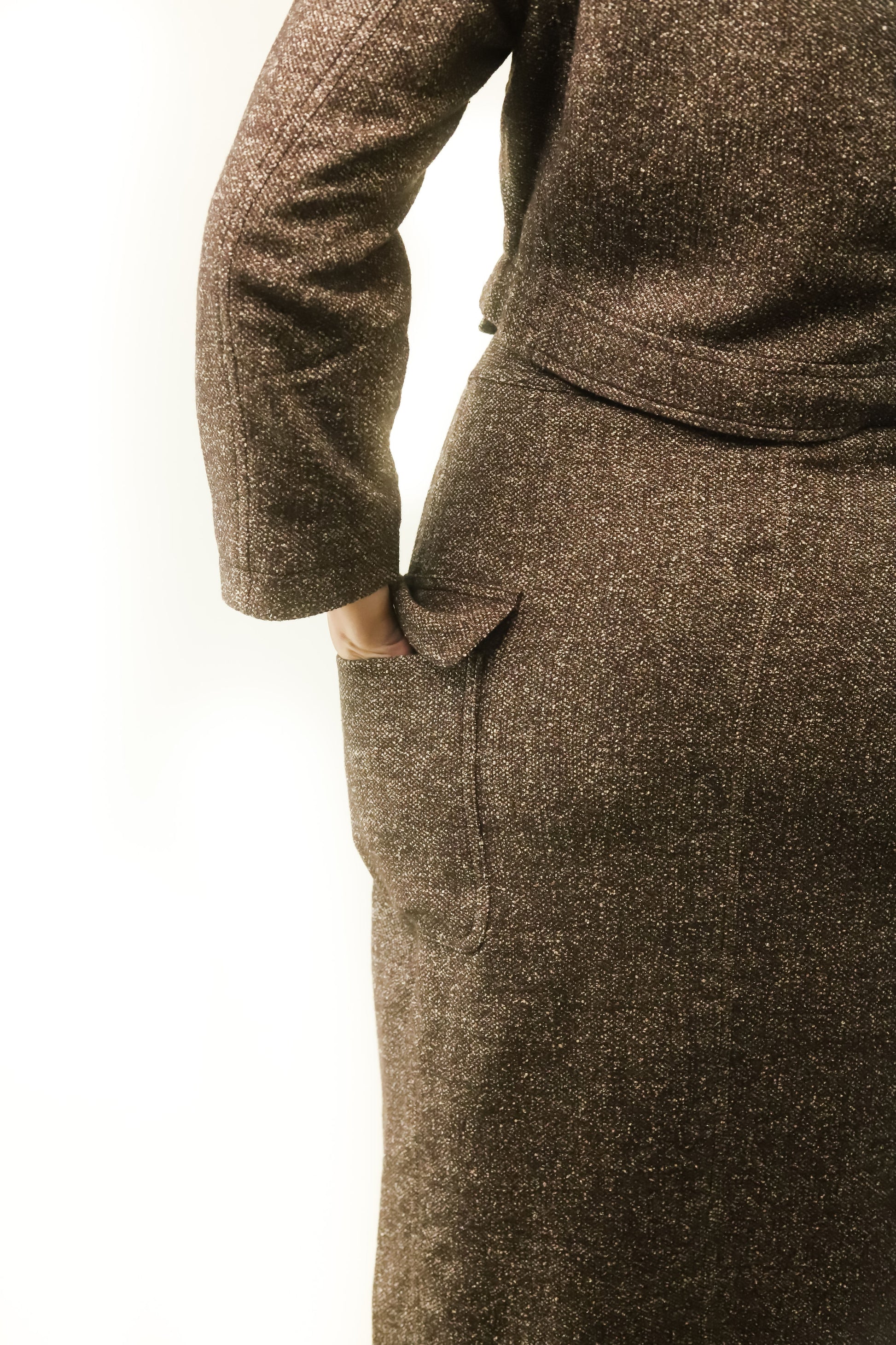 Mondi Wool Suit with Faux Fur Collar - The Kit Vintage