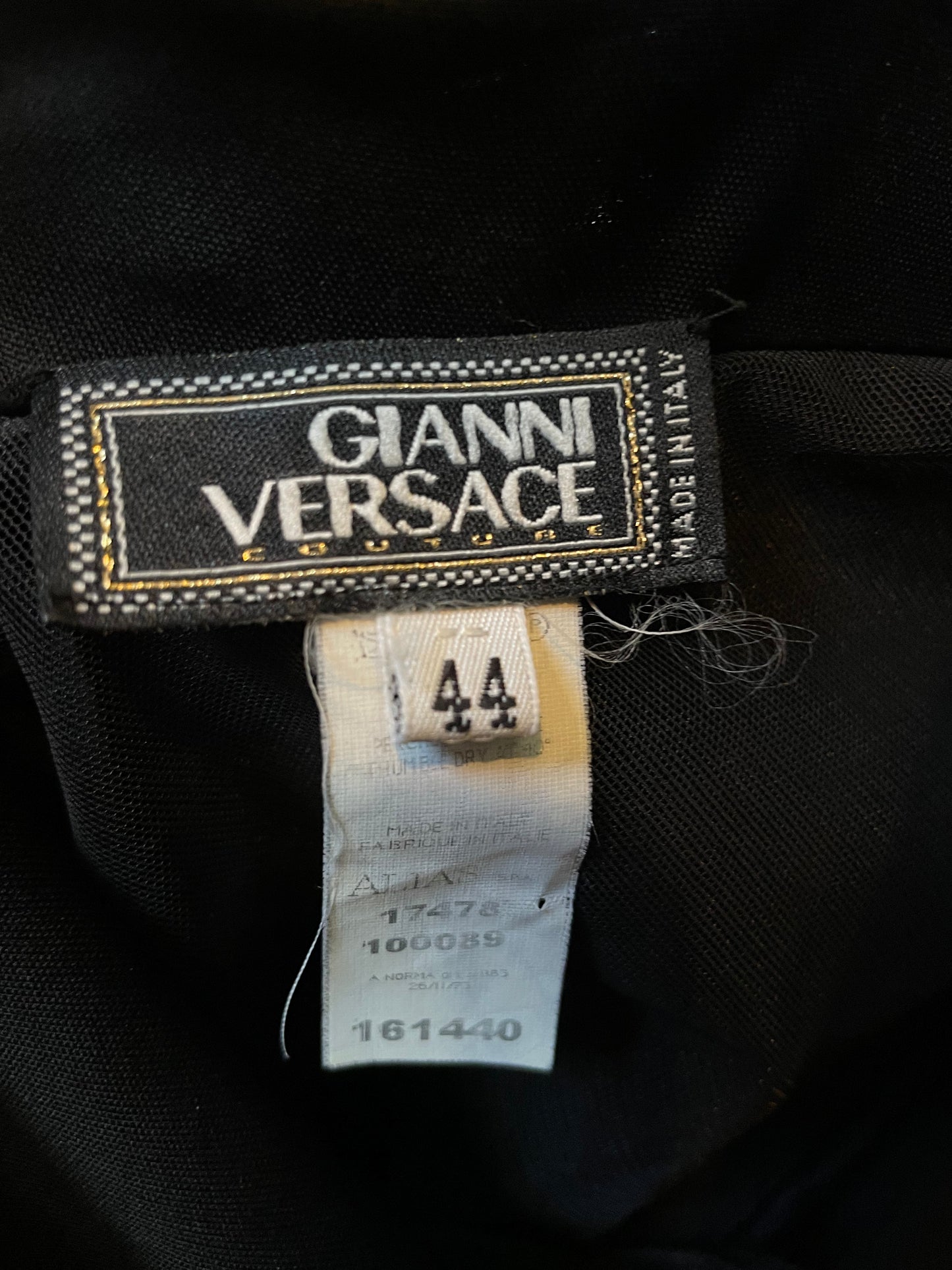 Documented S/S 2001 Gianni Versace Black Jersey Dress - The Kit Vintage