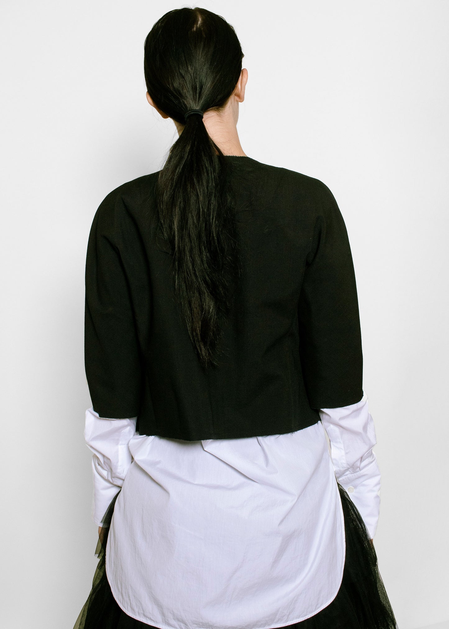Comme Des Garcon Black Cropped Jacket