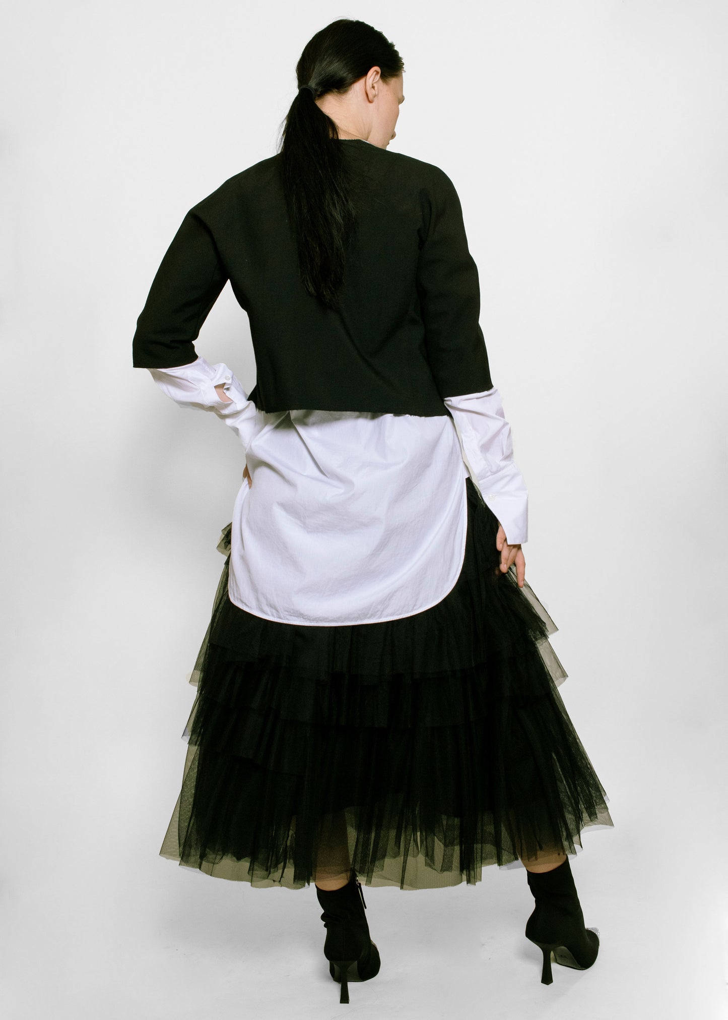 Comme Des Garcon Black Cropped Jacket