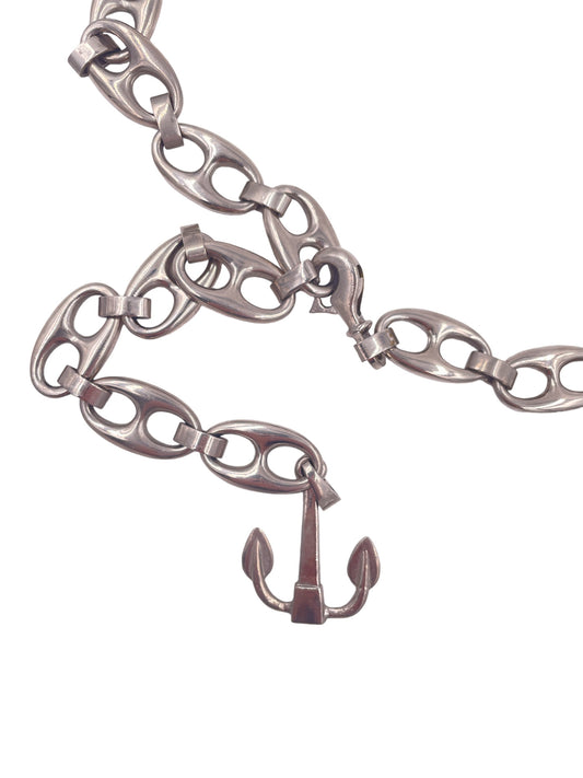 Gucci 1970's Silver Metal Anchor Belt - The Kit Vintage