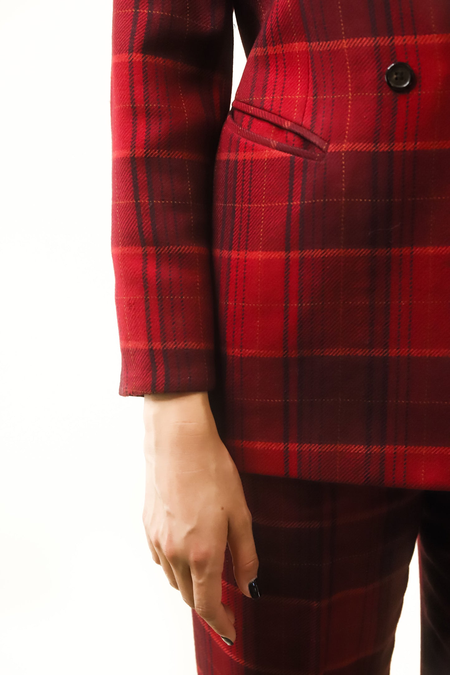 Salvatore Ferragamo 3-Piece Red Plaid Suit - The Kit Vintage