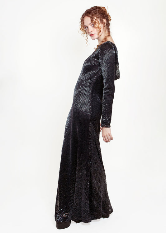 Halston Black Label Beaded Gown - The Kit Vintage