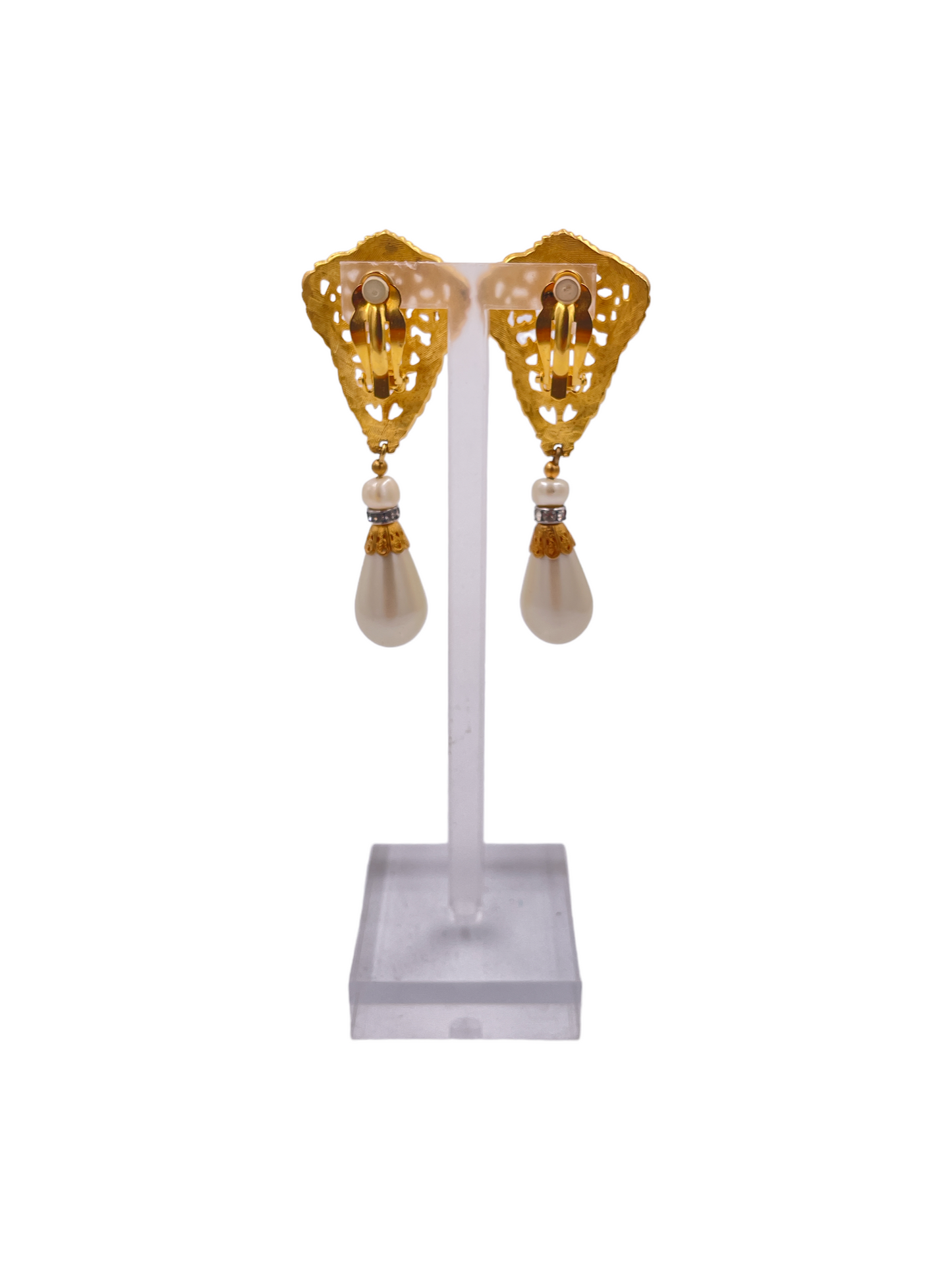 Gold W/ Pearl Drop Earring - The Kit Vintage