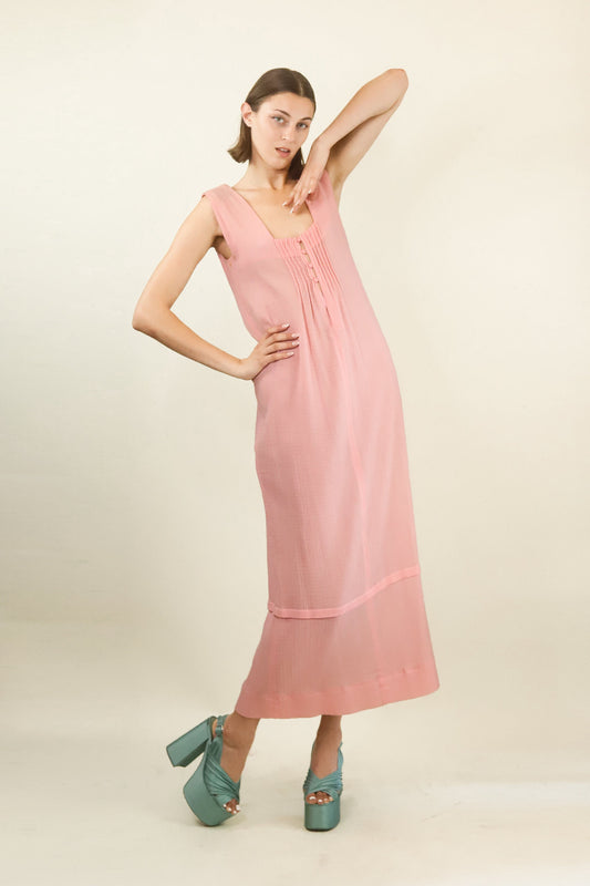 Courreges Pink Gauze Dress - The Kit Vintage