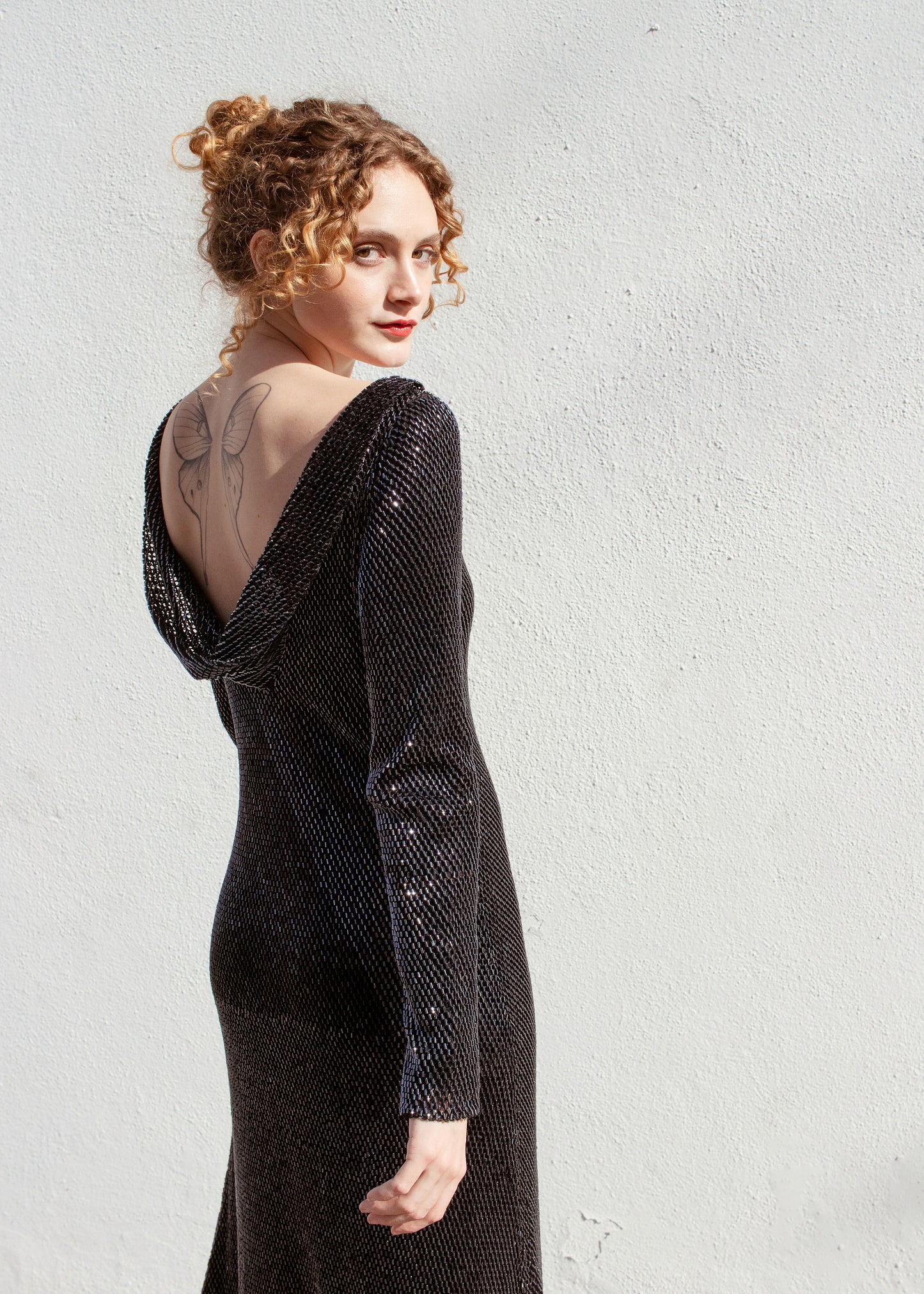 Halston Black Label Beaded Gown - The Kit Vintage