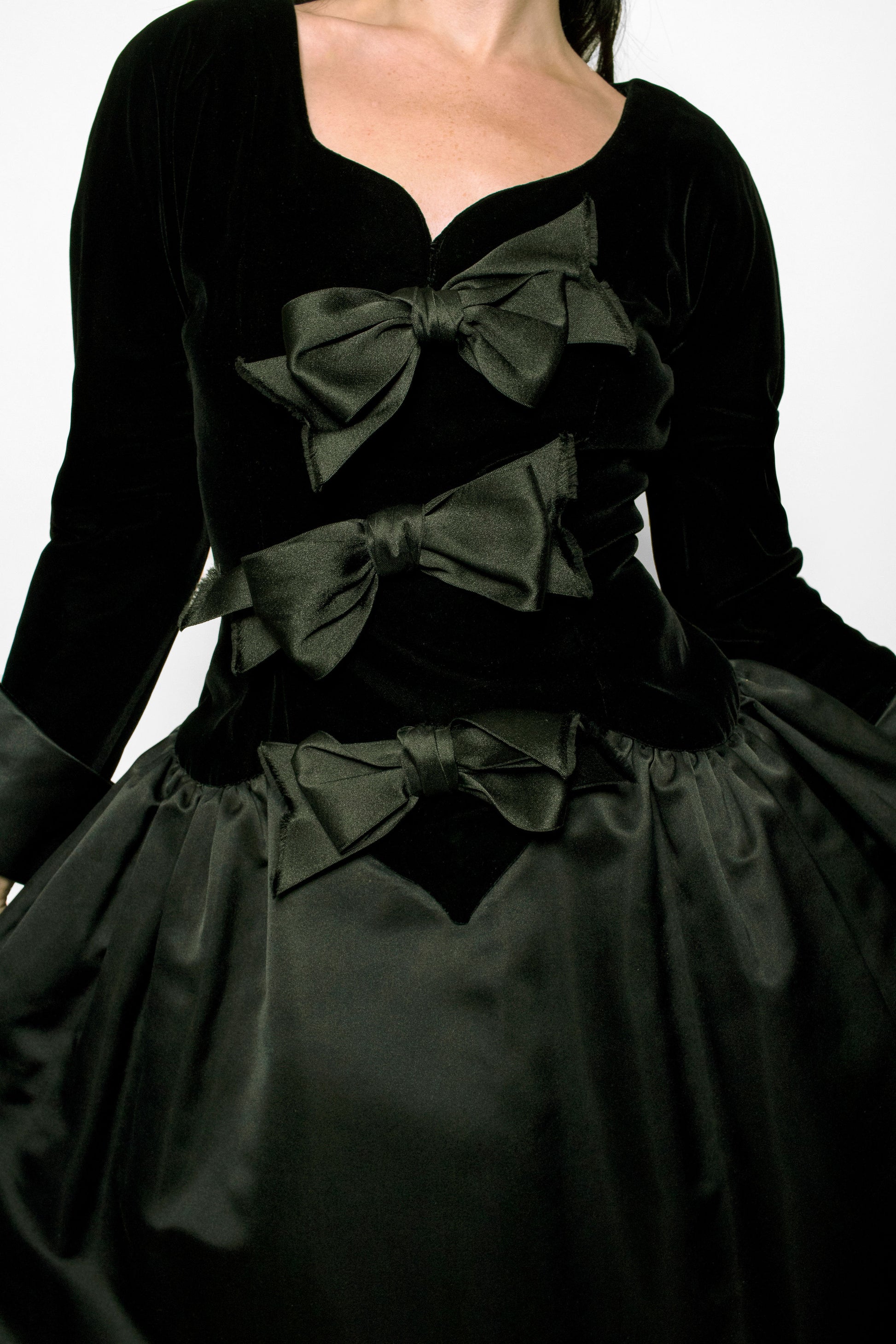 Oscar De La Renta Black Bow Cocktail Dress - The Kit Vintage