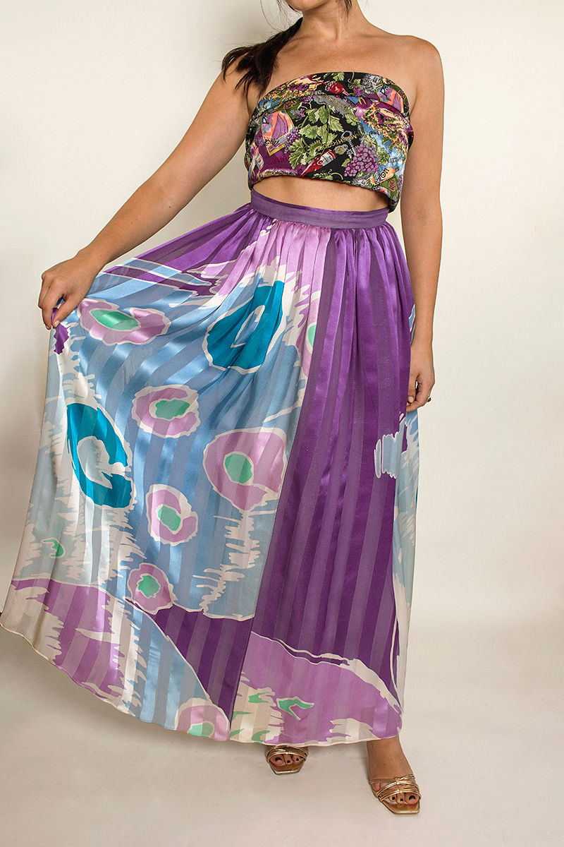 Hanae Mori Pleated Skirt - The Kit Vintage