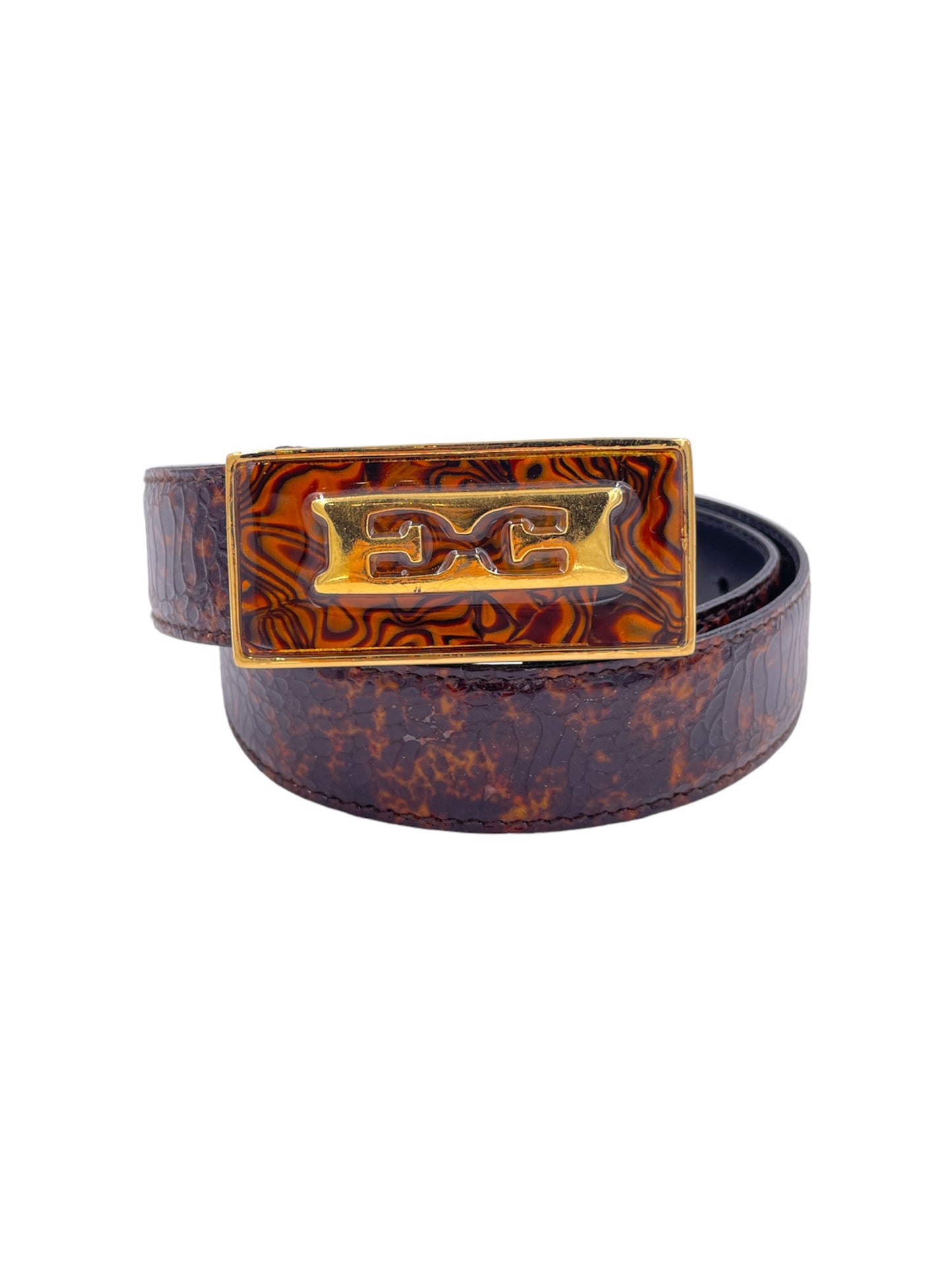Escada Tortoise Buckle Belt - The Kit Vintage