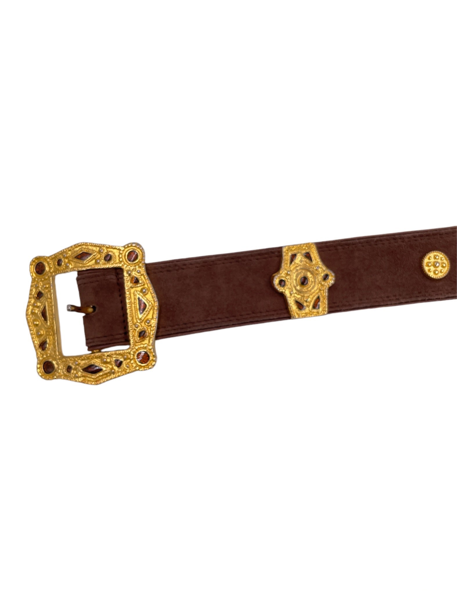 Escada Brown Suede Belt - The Kit Vintage