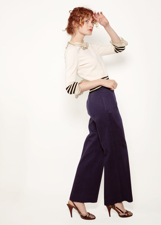 Courreges Navy Pants - The Kit Vintage