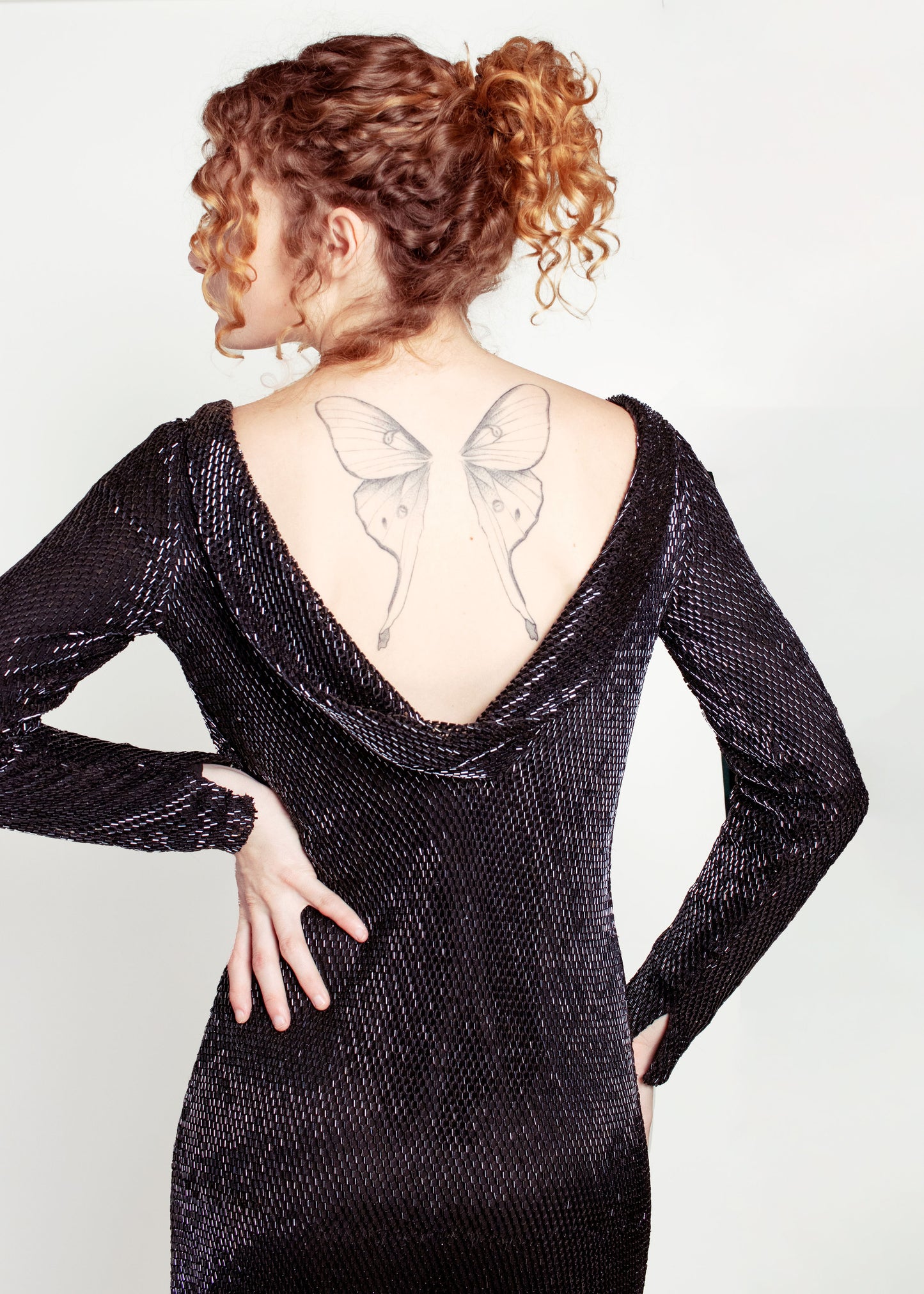 Halston Black Label Beaded Gown - The Kit Vintage