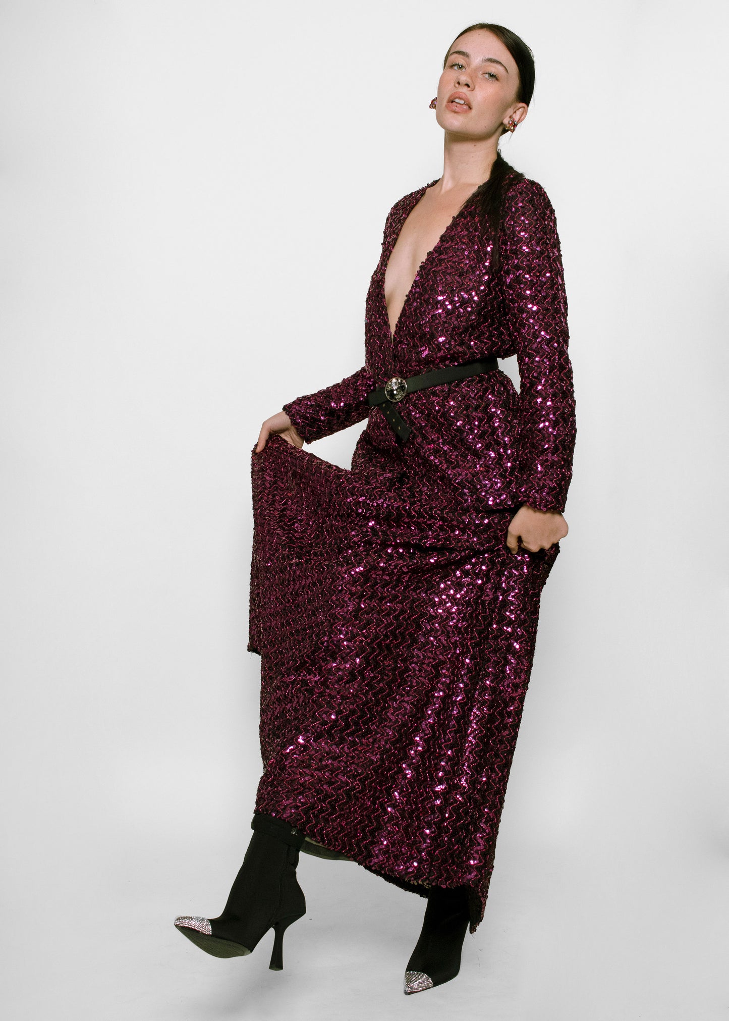 Mr Blackwell Sequin Skirt set - The Kit Vintage