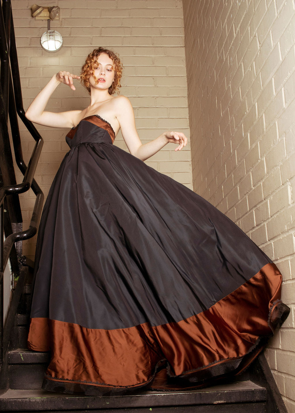 Saks Fifth Ave Navy Strapless Princess Gown - The Kit Vintage