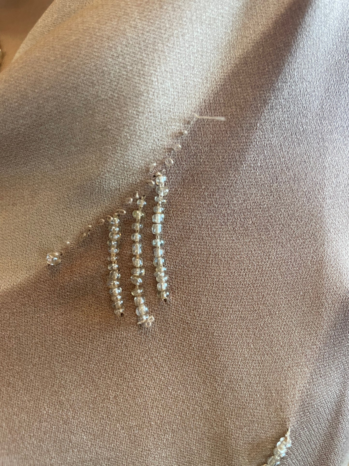 Chloe F/W 2001 Silk Dress with Pearl Ornamented Shoulder Detail - The Kit Vintage