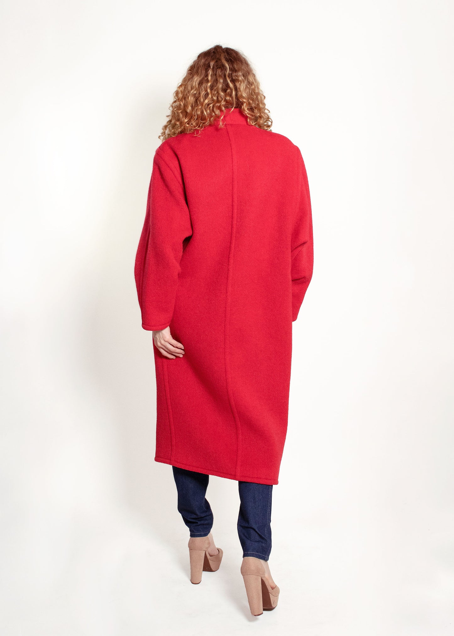 Courreges Red Wool Coat - The Kit Vintage