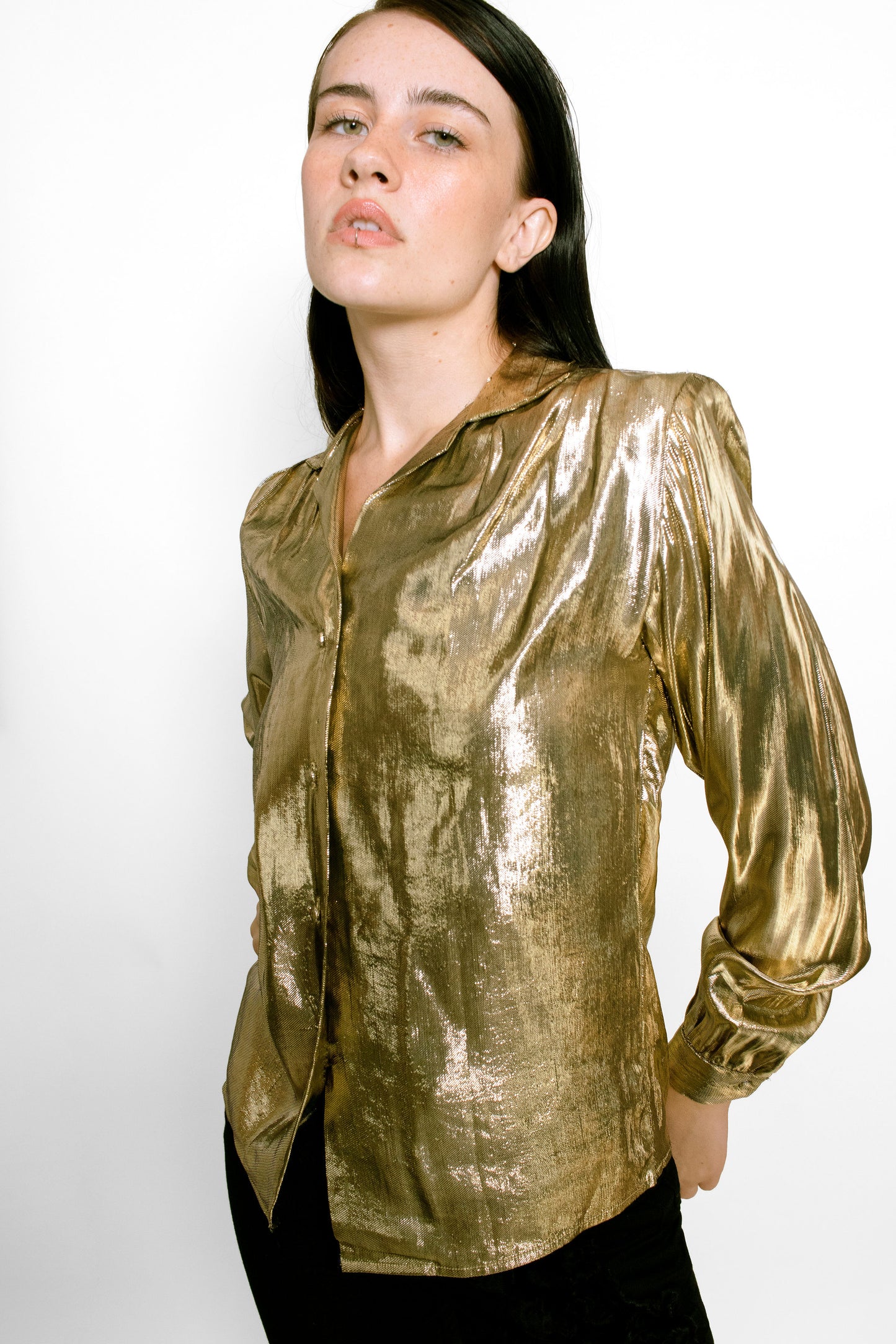 Liquid Gold Blouse - The Kit Vintage