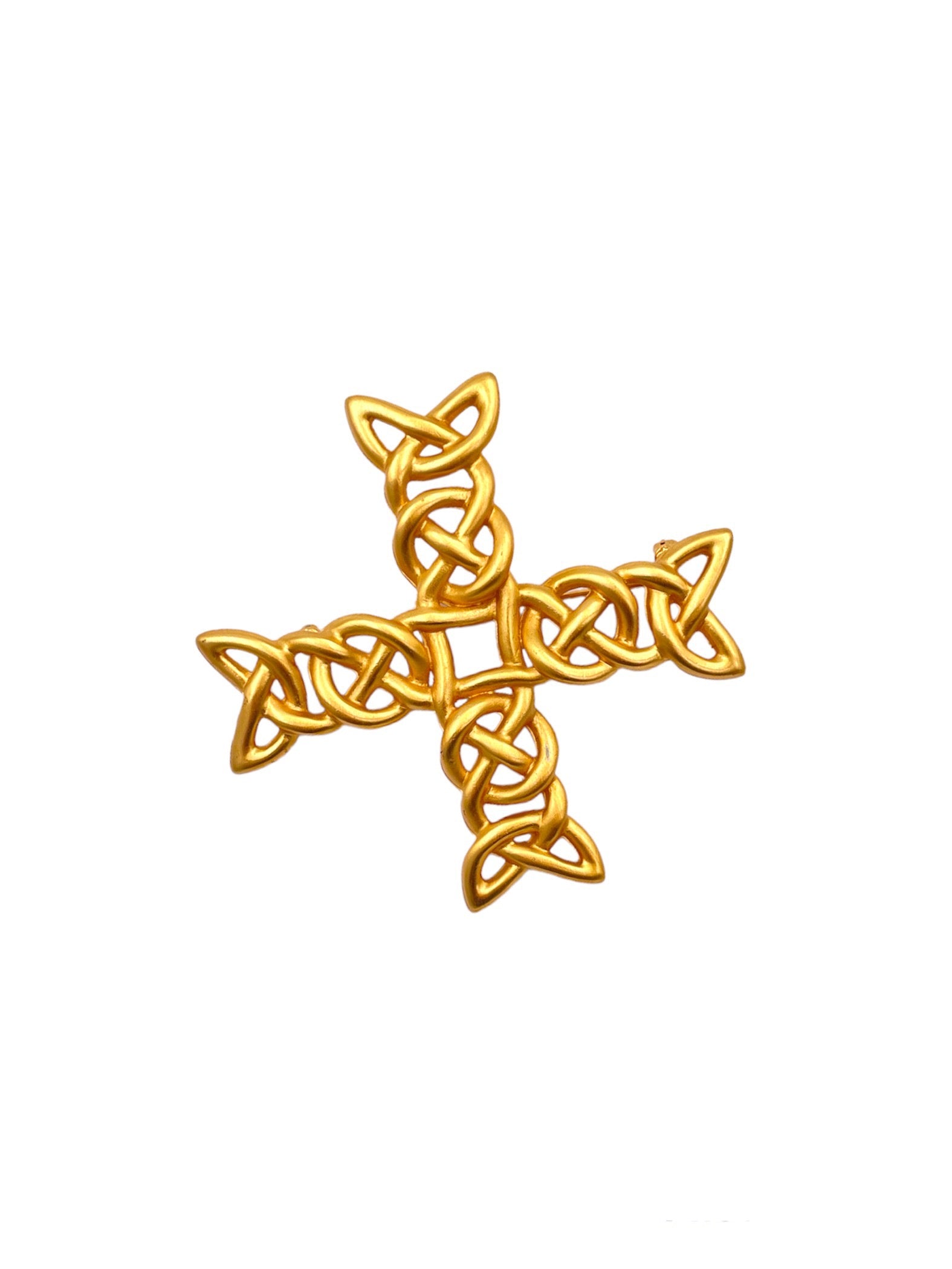 Anne Klein Gold Cross Brooch - The Kit Vintage