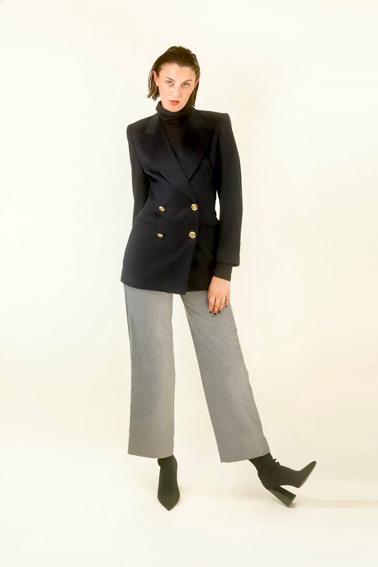 Escada Wool Black Blazer - The Kit Vintage