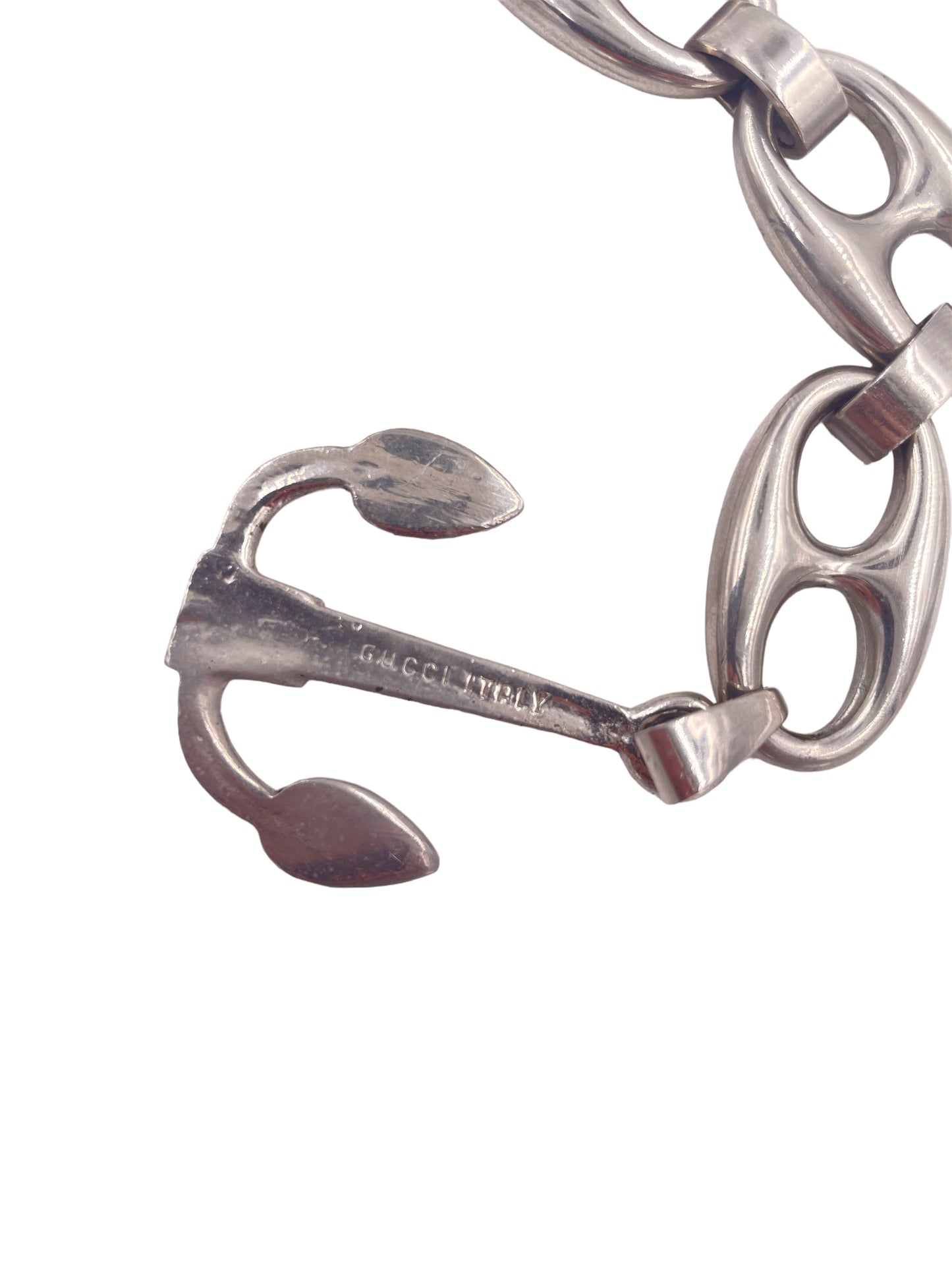 Gucci 1970's Silver Metal Anchor Belt