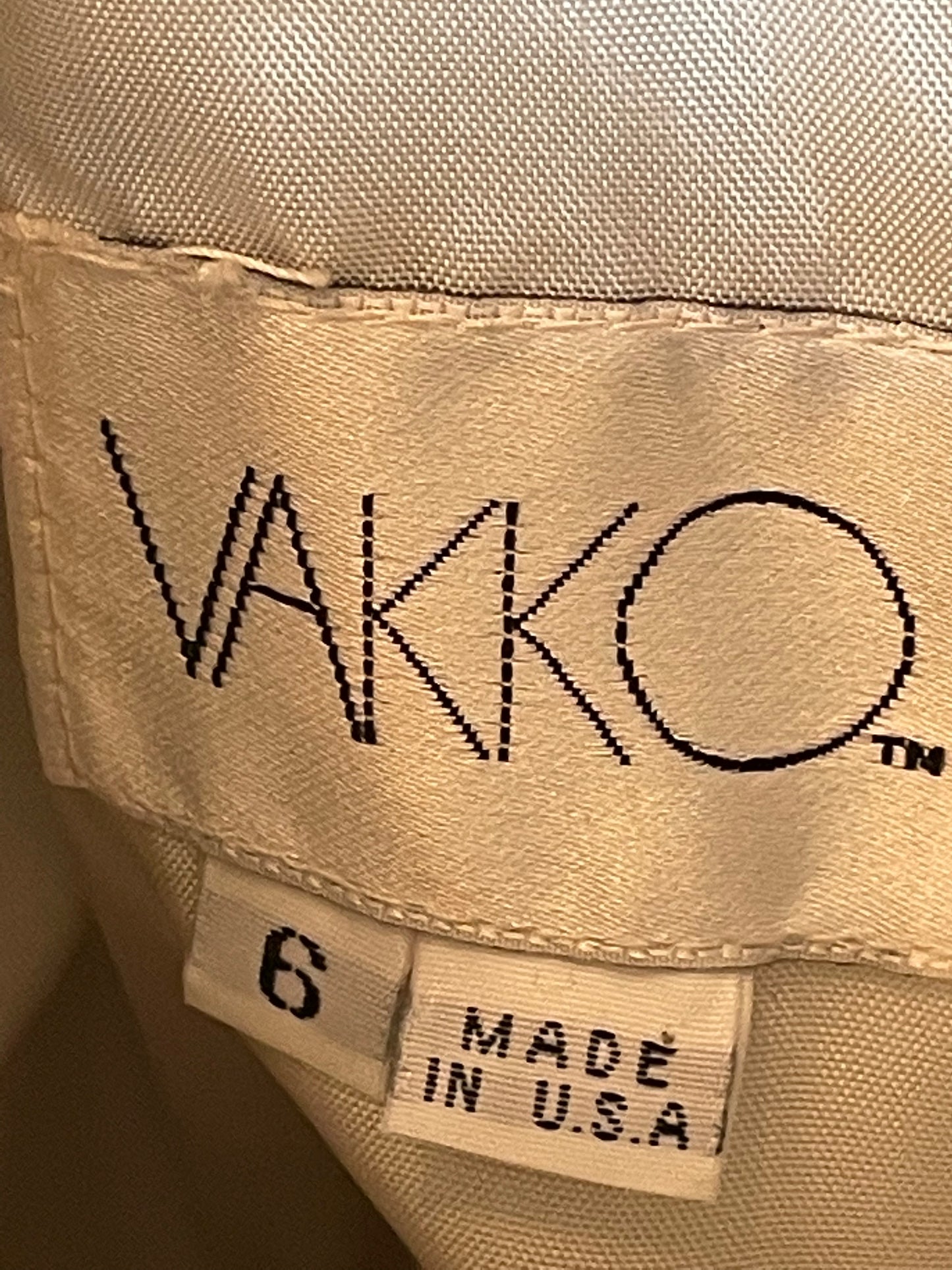 Vakko White Leather Skirt