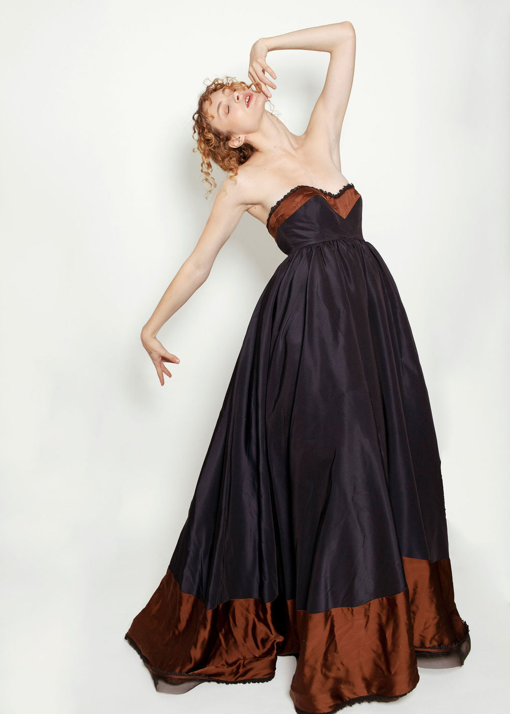 Saks Fifth Ave Navy Strapless Princess Gown - The Kit Vintage