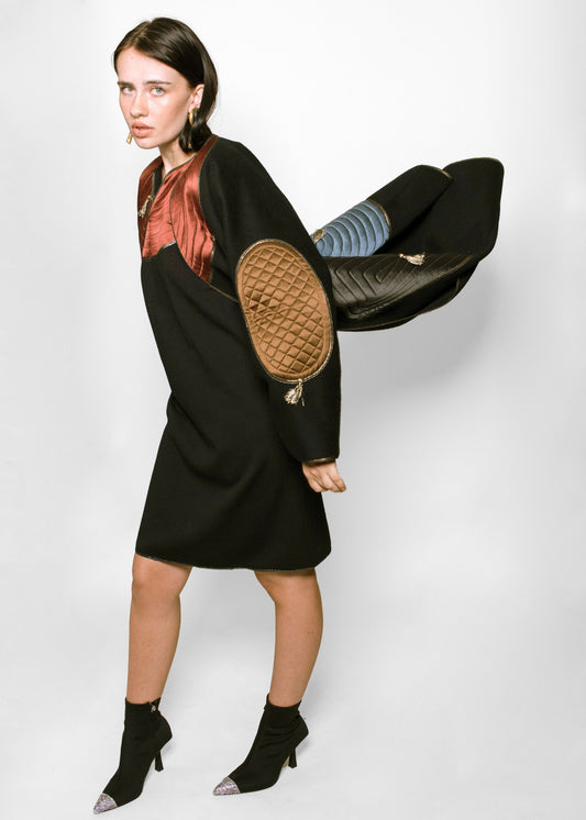 Geoffrey Beene 1983 Tassel Patchwork Coat & Dress - The Kit Vintage