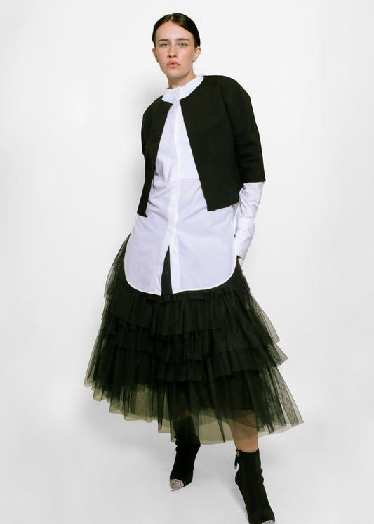 Comme Des Garcon Black Cropped Jacket - The Kit Vintage