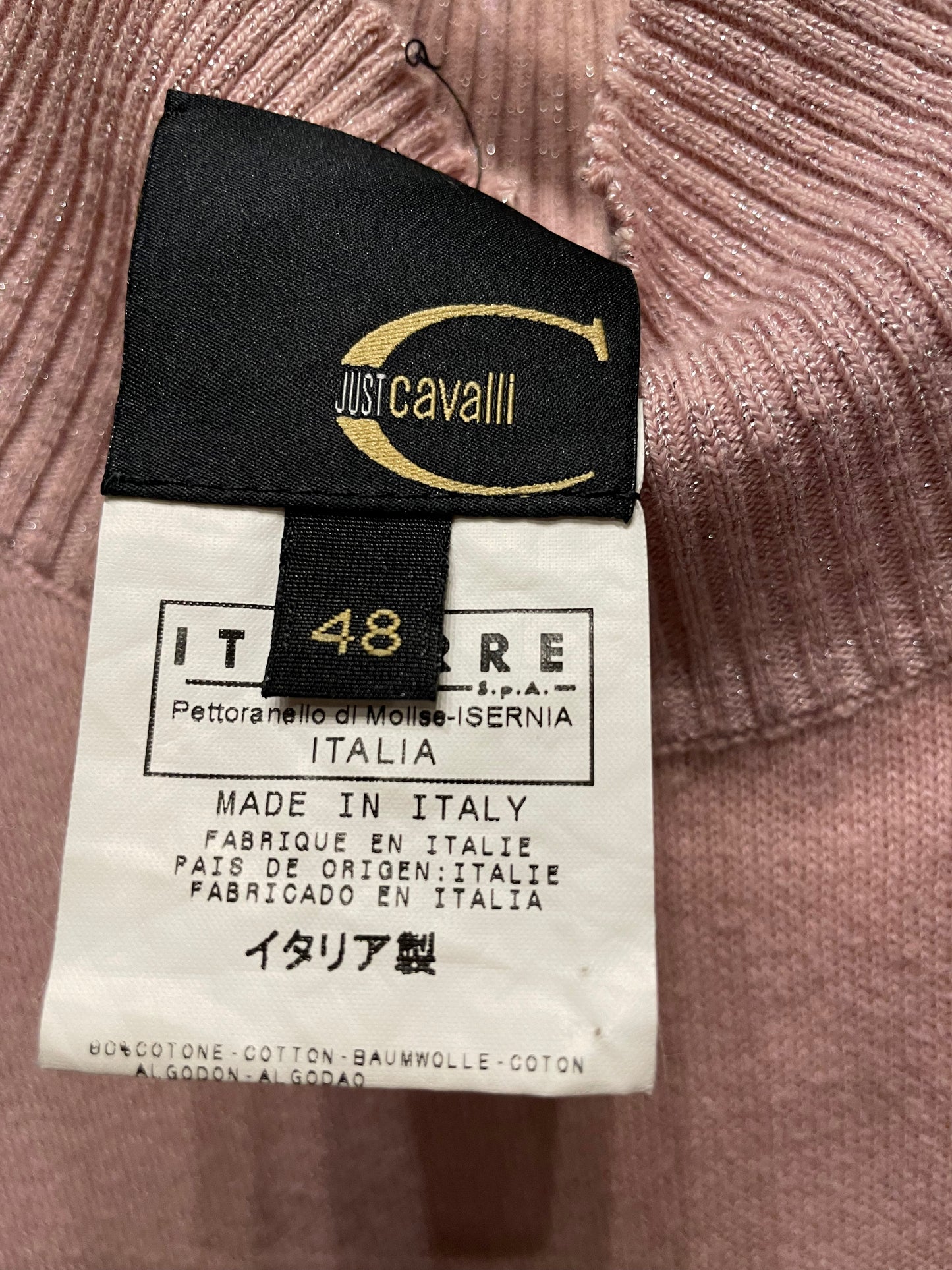 Just Cavalli Pink Mock Turtleneck - The Kit Vintage