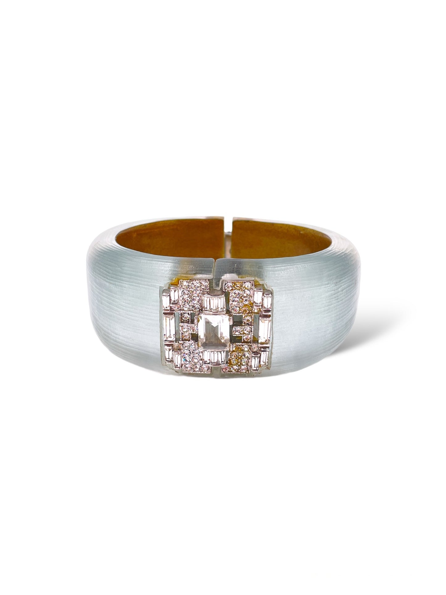 Alexis Bittar Sky Blue Deco Style Bangle - The Kit Vintage